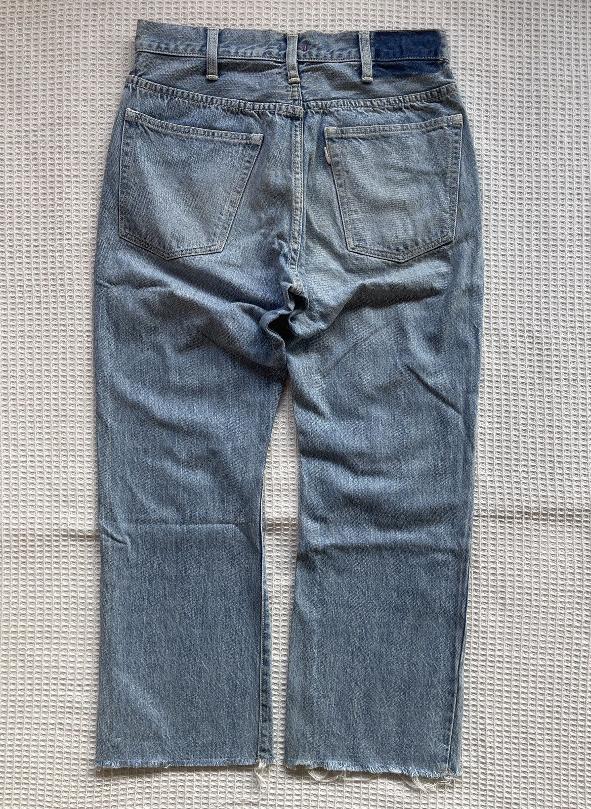 Kaptain Sunshine Vintage 90s🔥KAPTAIN SUNSHINE🔥Distressed Light Wash Denim Size US 29 - 5 Thumbnail