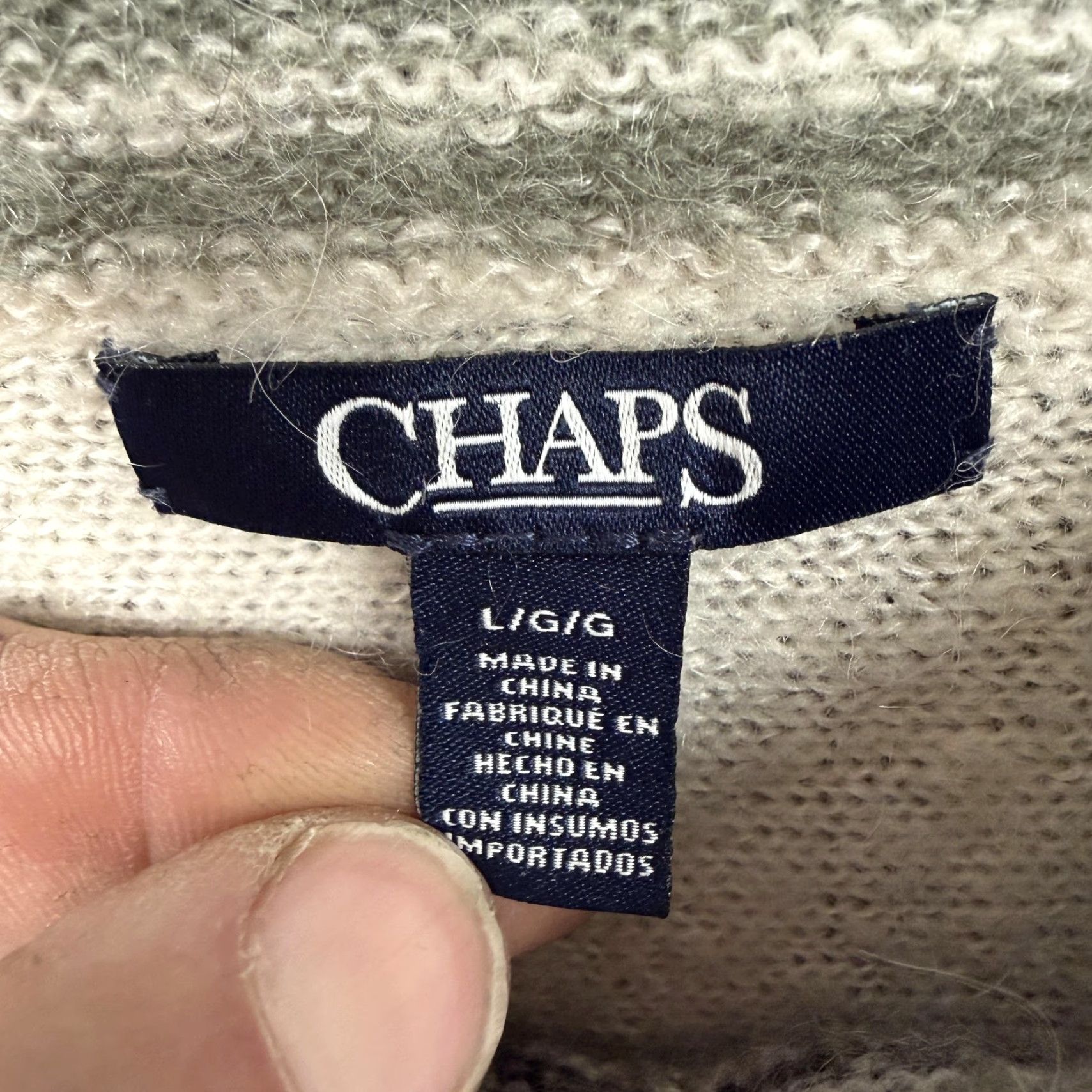 Chaps Chaps Sweater Womens L Cream Black Striped Cowl Neck Knit Boho Winter Cozy Knit Wool Acrylic Nylon Ruched? Size L / US 10 / IT 46 - 5 Thumbnail