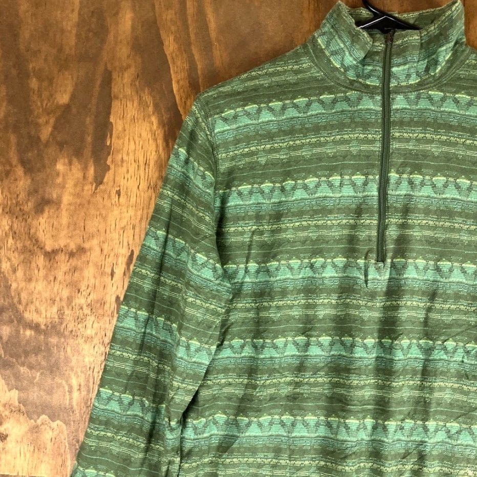 Vintage Woolrich Jacket Green 1/4 Zip Long Sleeve 100% Cotton Pullover Medium Women Casual Outdoor Modern Mtryside Outdoors Mens? Wait. Size M / US 6-8 / IT 42-44 - 4 Thumbnail
