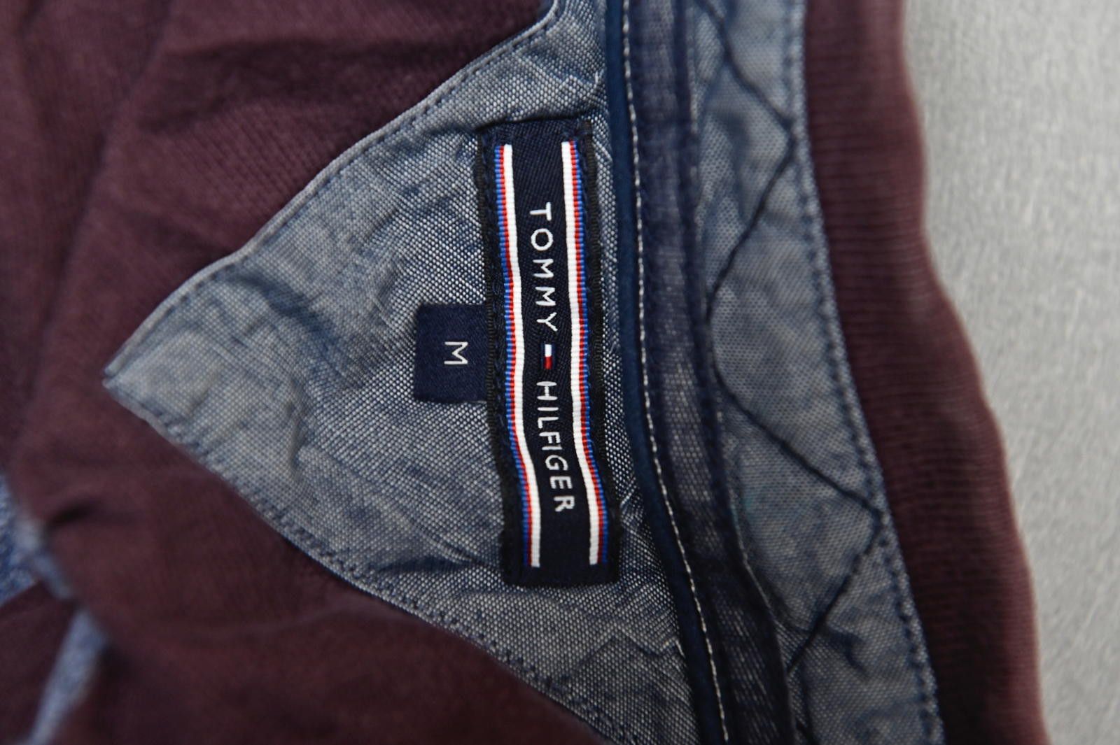 Tommy Hilfiger Tommy Hilfiger Burgundy Men's Striped Polo Shirt Size M Size US M / EU 48-50 / 2 - 4 Thumbnail