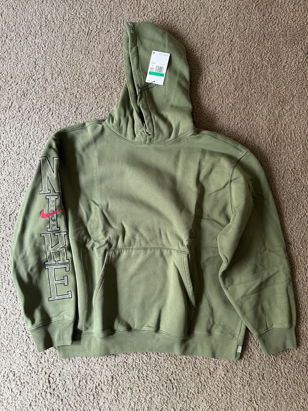 Supreme Supreme®/Nike® hooded sweatshirt Olive XL | Grailed