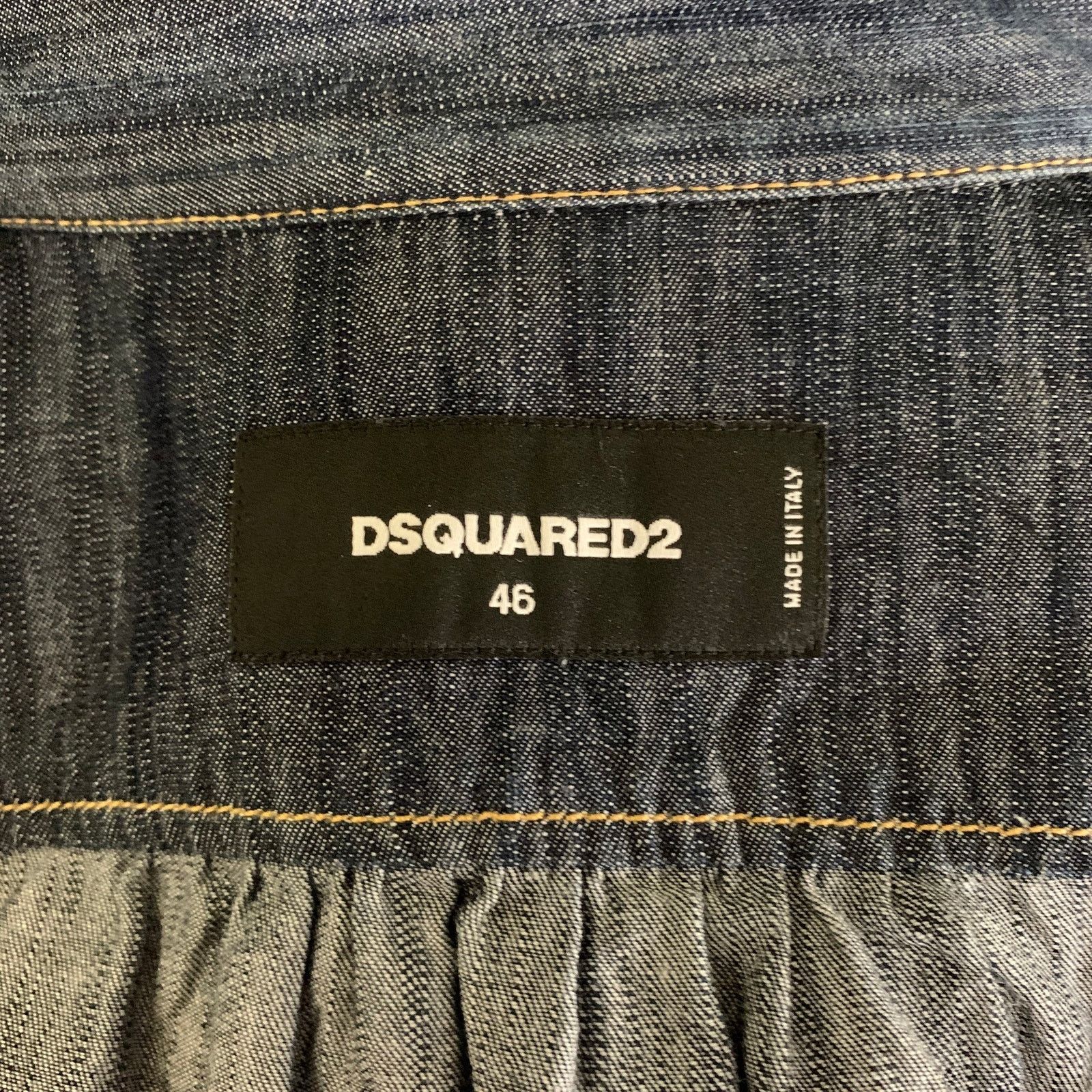 Dsquared2 DSQUARED2 XS Indigo Embroidery Denim Button Up Long Sleeve Size US S / EU 44-46 / 1 - 5 Thumbnail