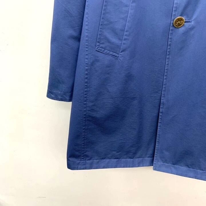 Thom Browne Thom Browne Blue Check Cotton Trench Coat Size US S / EU 44-46 / 1 - 9 Thumbnail