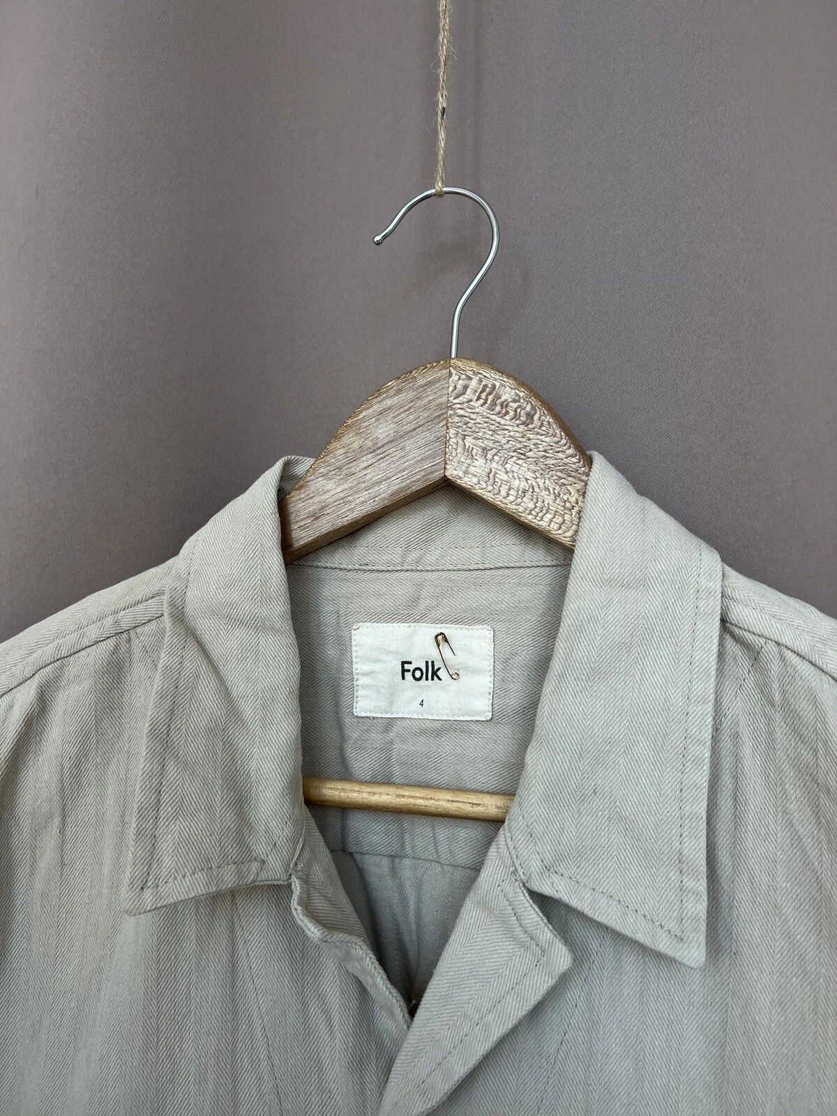 Folk Folk Button Up Shirt Mens Size L or 4 Cotton Overshirt Size US L / EU 52-54 / 3 - 9 Thumbnail
