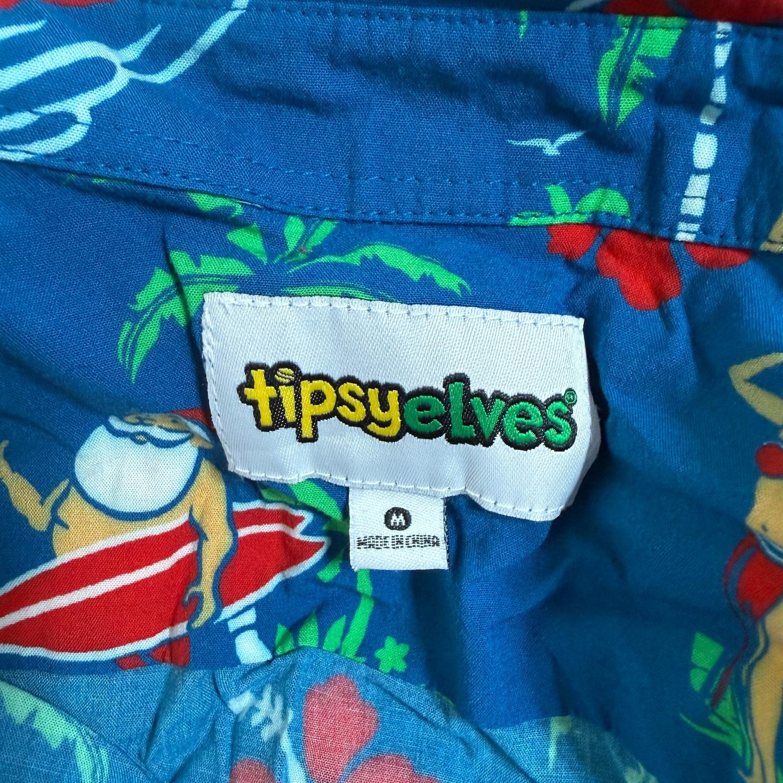 Tipsy Elves Tipsy Elves Surfing Santa Hawaiian Shirt | Sz M Size US M / EU 48-50 / 2 - 6 Thumbnail