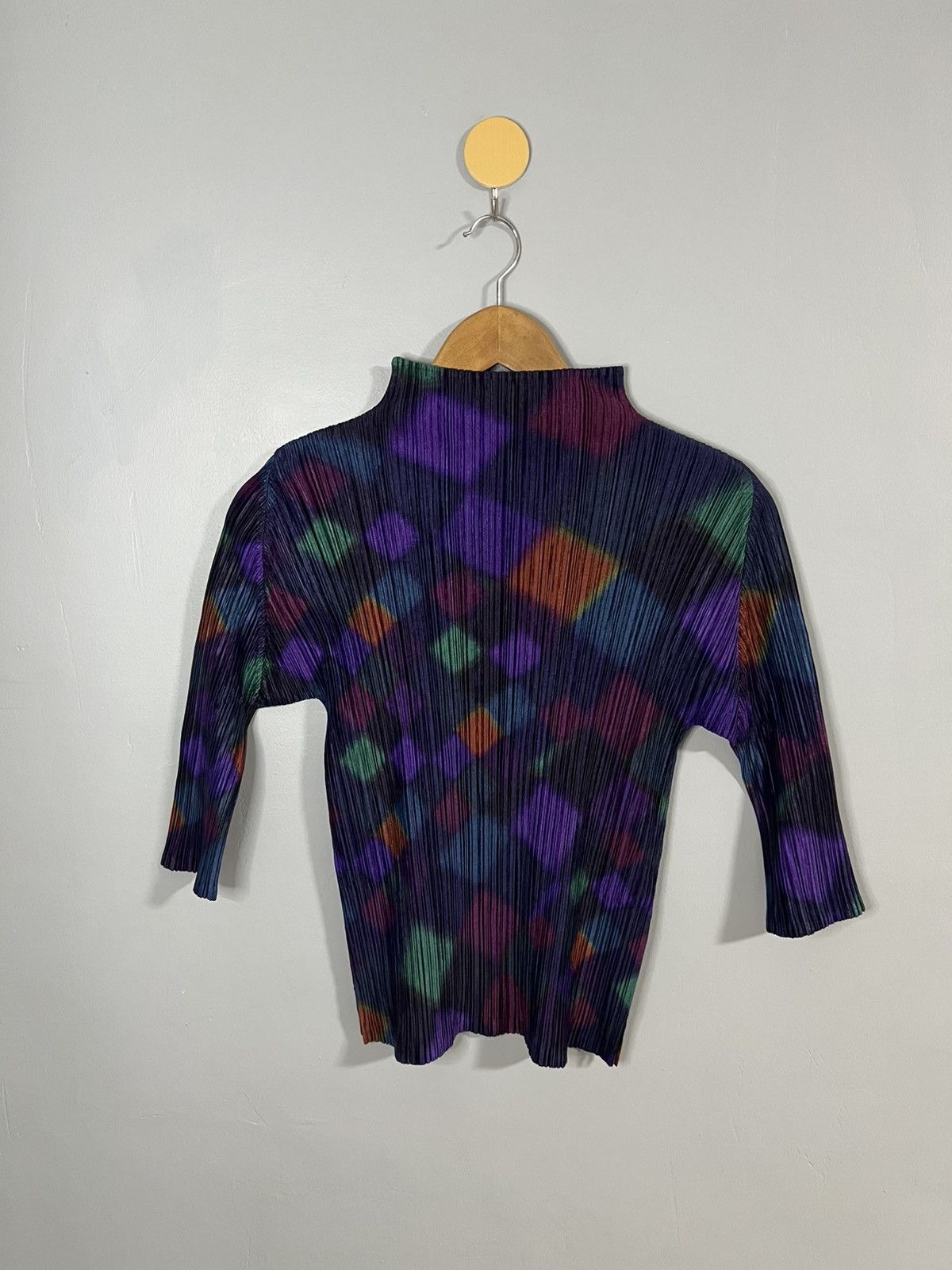 Pleats please issey miyake square top multicolor