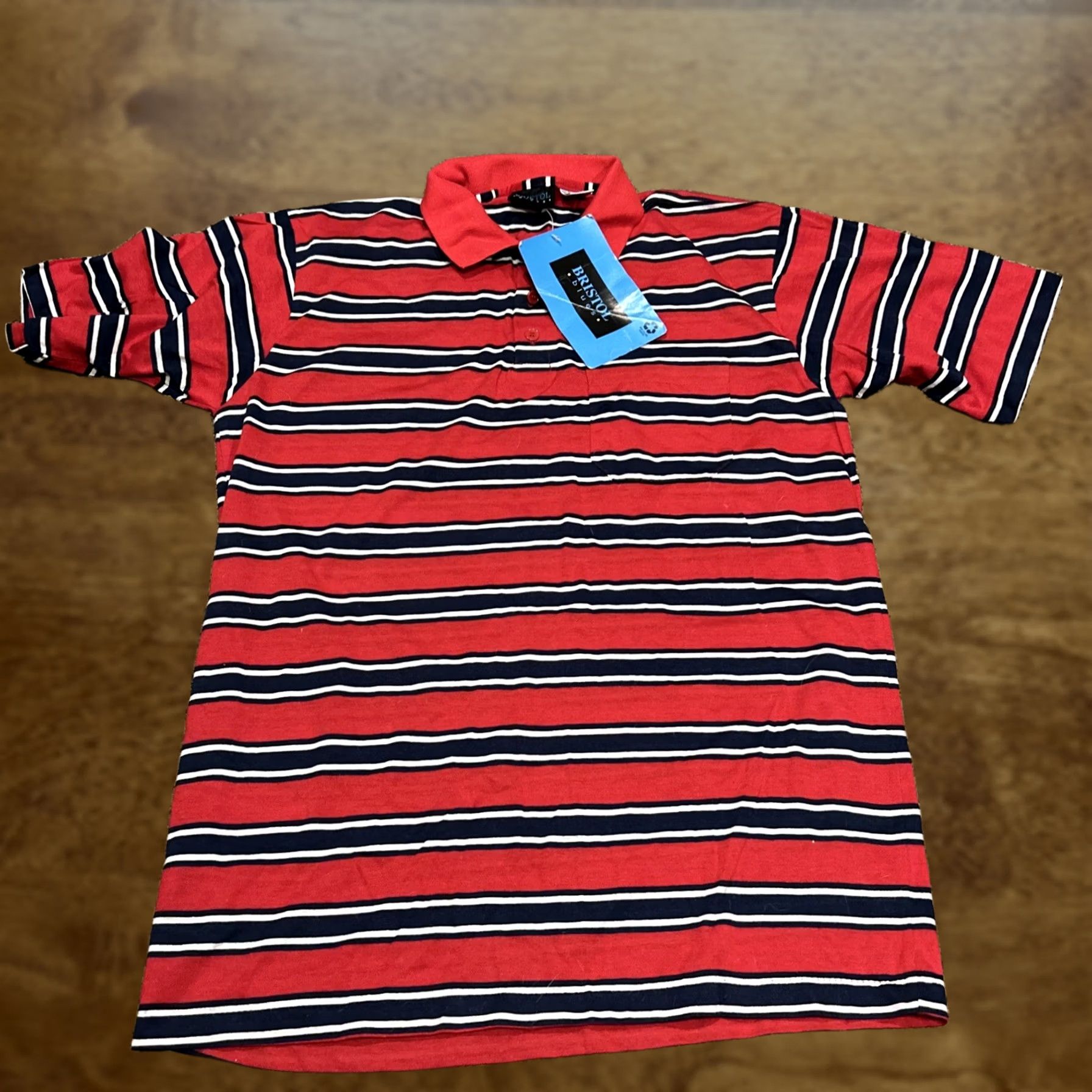 Vintage Bristol Blues Polo Shirt Striped Collar Blue Men Size M Short Sleeve Vintage No Size US M / EU 48-50 / 2 - 1 Thumbnail