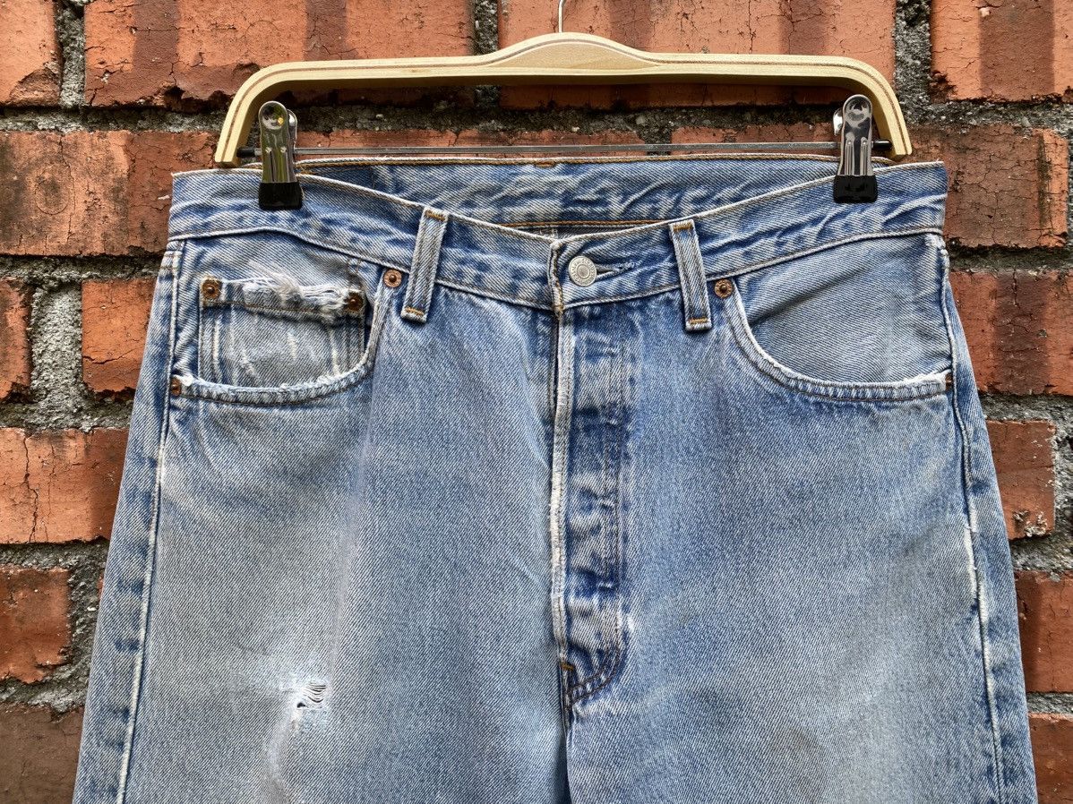Levi's Vintage Clothing W33x31 Vintage levi's 501 distressed made in USA Size US 33 - 3 Thumbnail