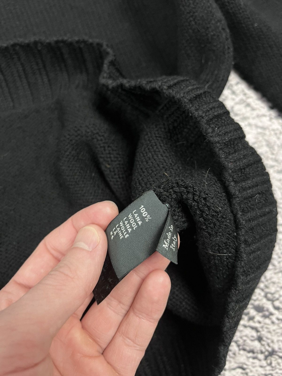 Z Zegna Z Zegna Italy 100% Wool Mock Neck Button Sweater Black L Size US L / EU 52-54 / 3 - 6 Thumbnail