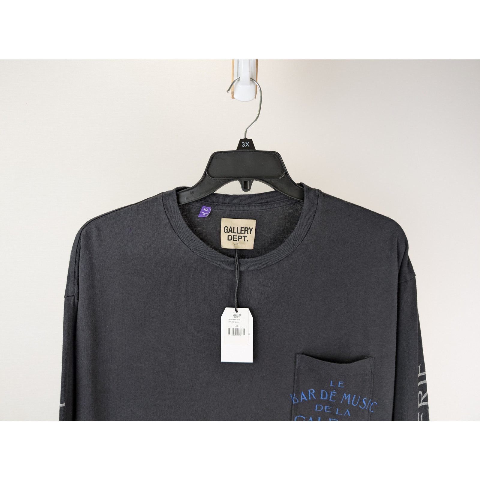 Gallery Dept. o1rshd1 Front Pocket Long Sleeve T-Shirt in Black Size US XL / EU 56 / 4 - 4 Thumbnail