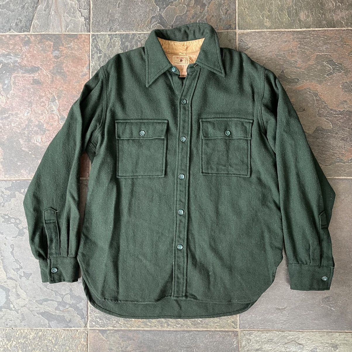 Vintage Vintage Profile Wool Long Sleeve Button Up Shirt Size US L / EU 52-54 / 3 - 2 Thumbnail