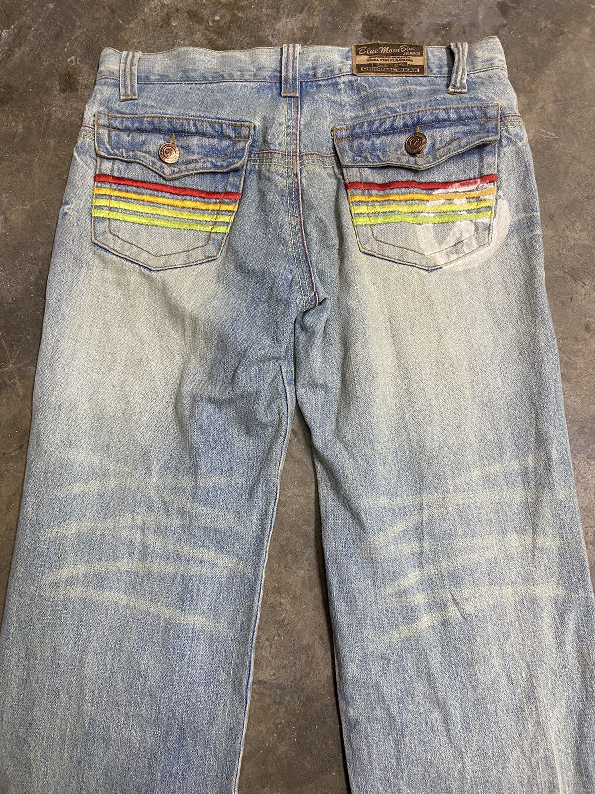 Blue Blue Japan 🔥 Blue Moon jeans if six was nine Size US 32 / EU 48 - 4 Thumbnail