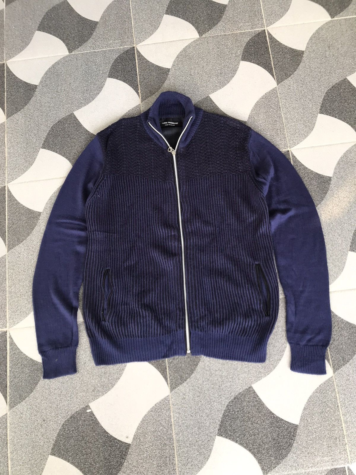 image of Hearing Offerjunya Watanabe Comme Des Garcons Knitwear in Blue, Men's (Size Large)