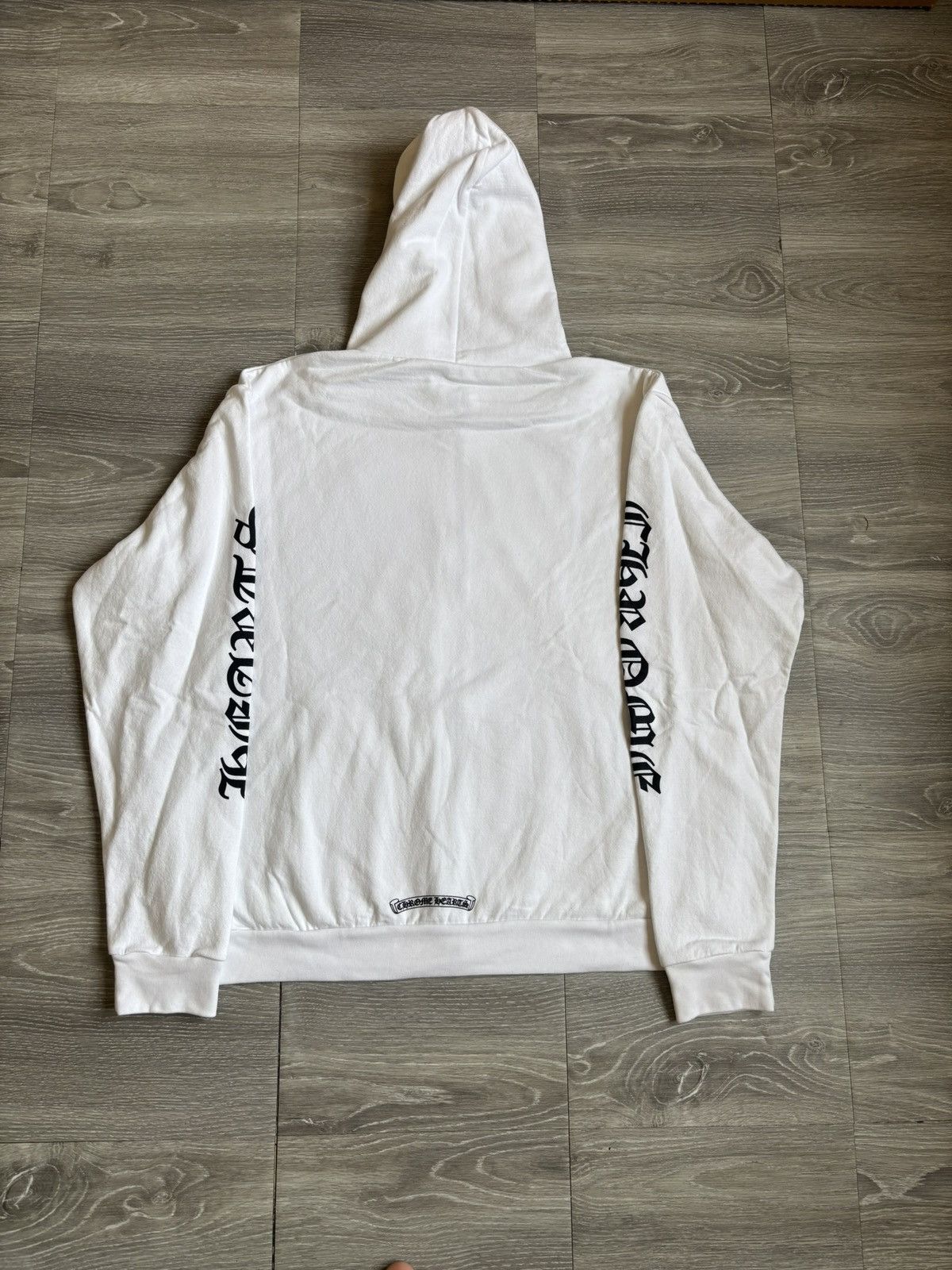 Chrome Hearts Chrome Hearts White Vertical Logo Zipup Hoodie Size US L / EU 52-54 / 3 - 5 Thumbnail