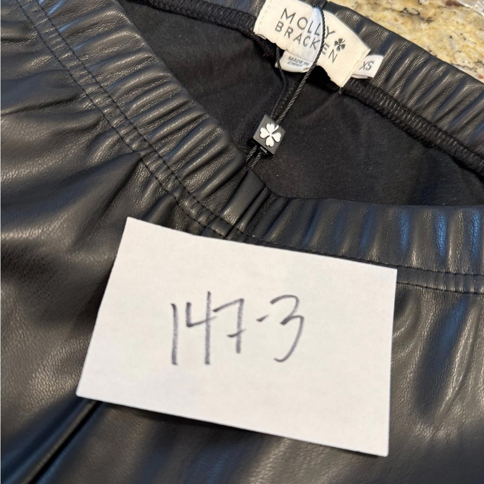 Other Molly Bracken black vegan leather legging pants SZ XS Size 27" / US 4 / IT 40 - 10 Thumbnail