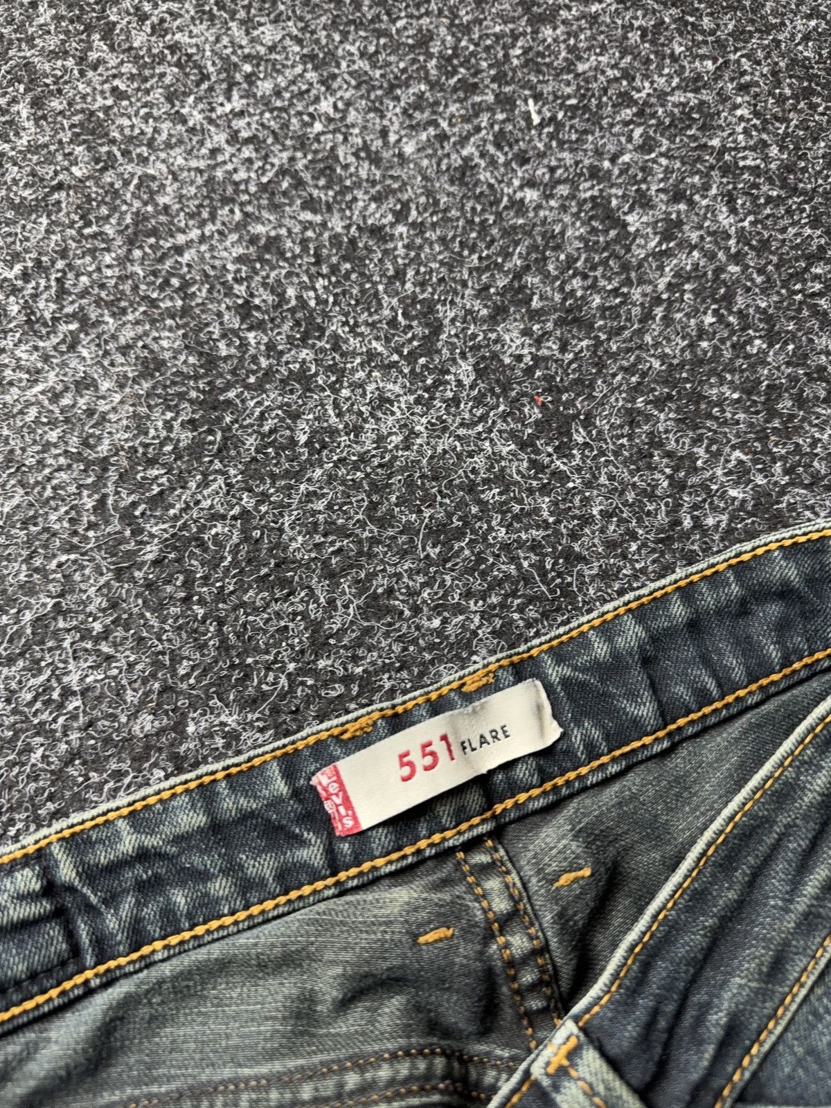 Levi's 00s Levi’s 551 Flare Y2K Vntg Bootcut Greenish Indigo Jeans Size 27" / US 4 / IT 40 - 9 Thumbnail