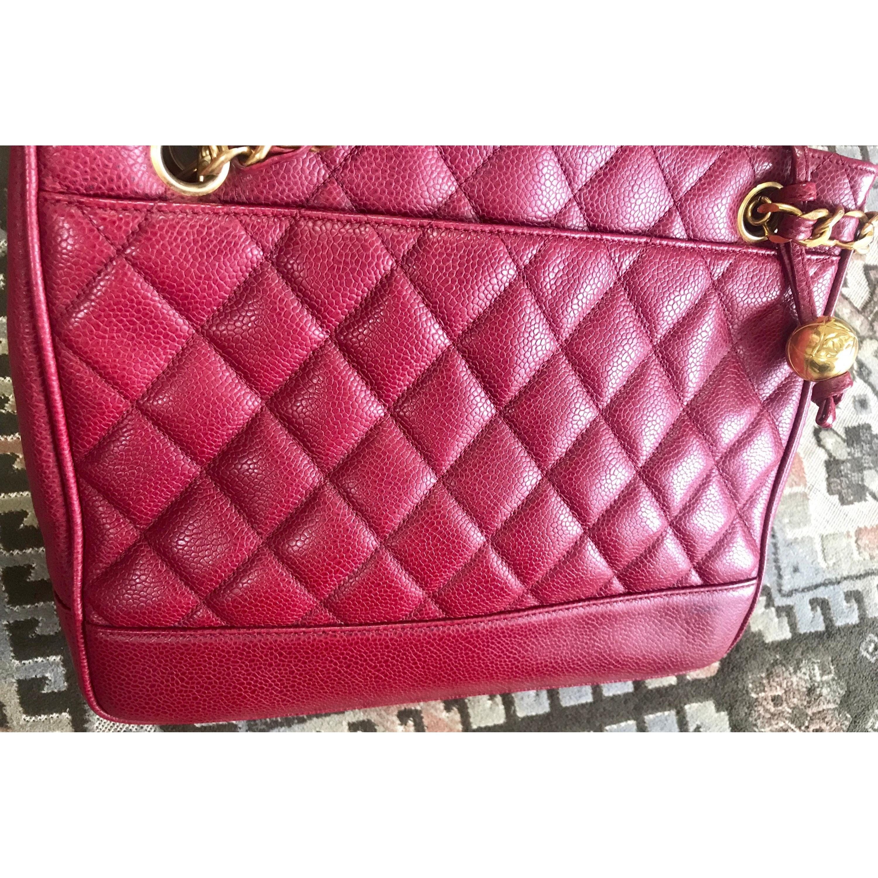 Chanel Vintage CHANEL cherry red caviar matelasse shoulder bag Size ONE SIZE - 5 Thumbnail