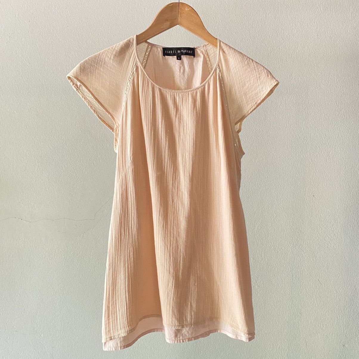 Isabel Marant Isabel Marant Peach Pleated Cap Sleeve Blouse Size S / US 4 / IT 40 - 18 Thumbnail