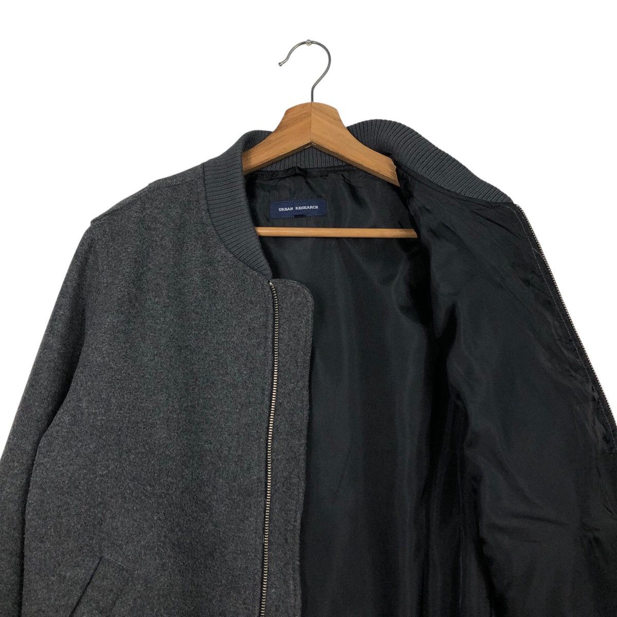 Japanese Brand 📌Vintage Wool Bomber Jacket Urban Research Issey Miyake Size US M / EU 48-50 / 2 - 13 Thumbnail