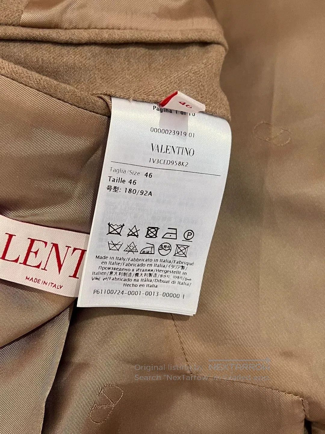 Valentino VALENTINO Camel Wool Casual Blazer. Size US S / EU 44-46 / 1 - 7 Thumbnail