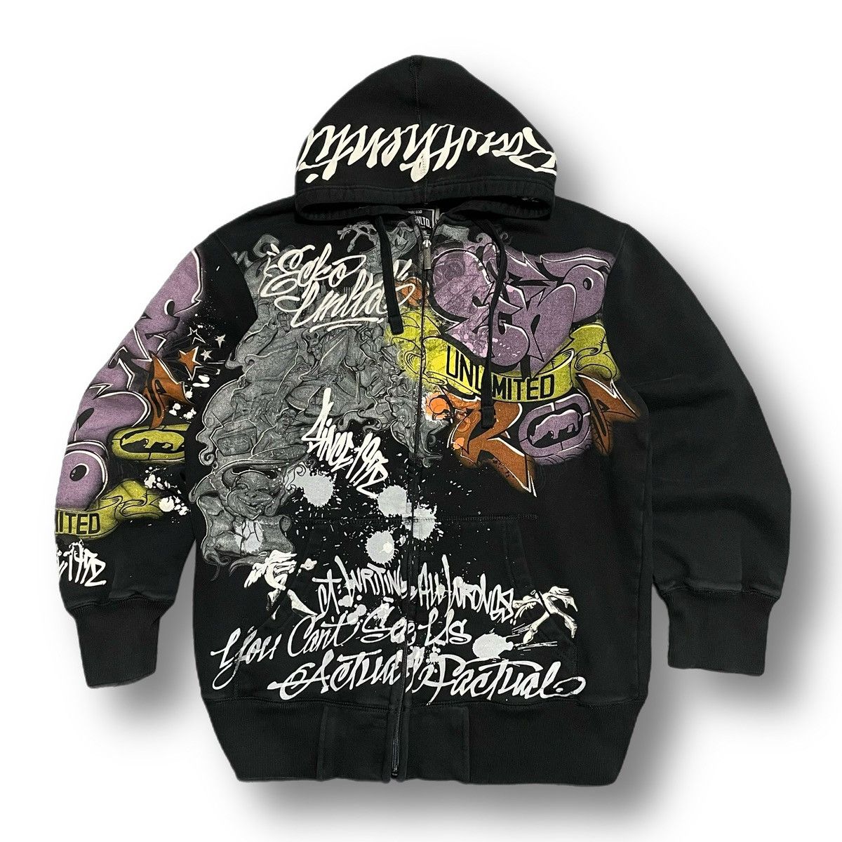 Ecko Unltd. Ecko Unlimited Y2K Graffiti Zip Up Hoodie Grailed