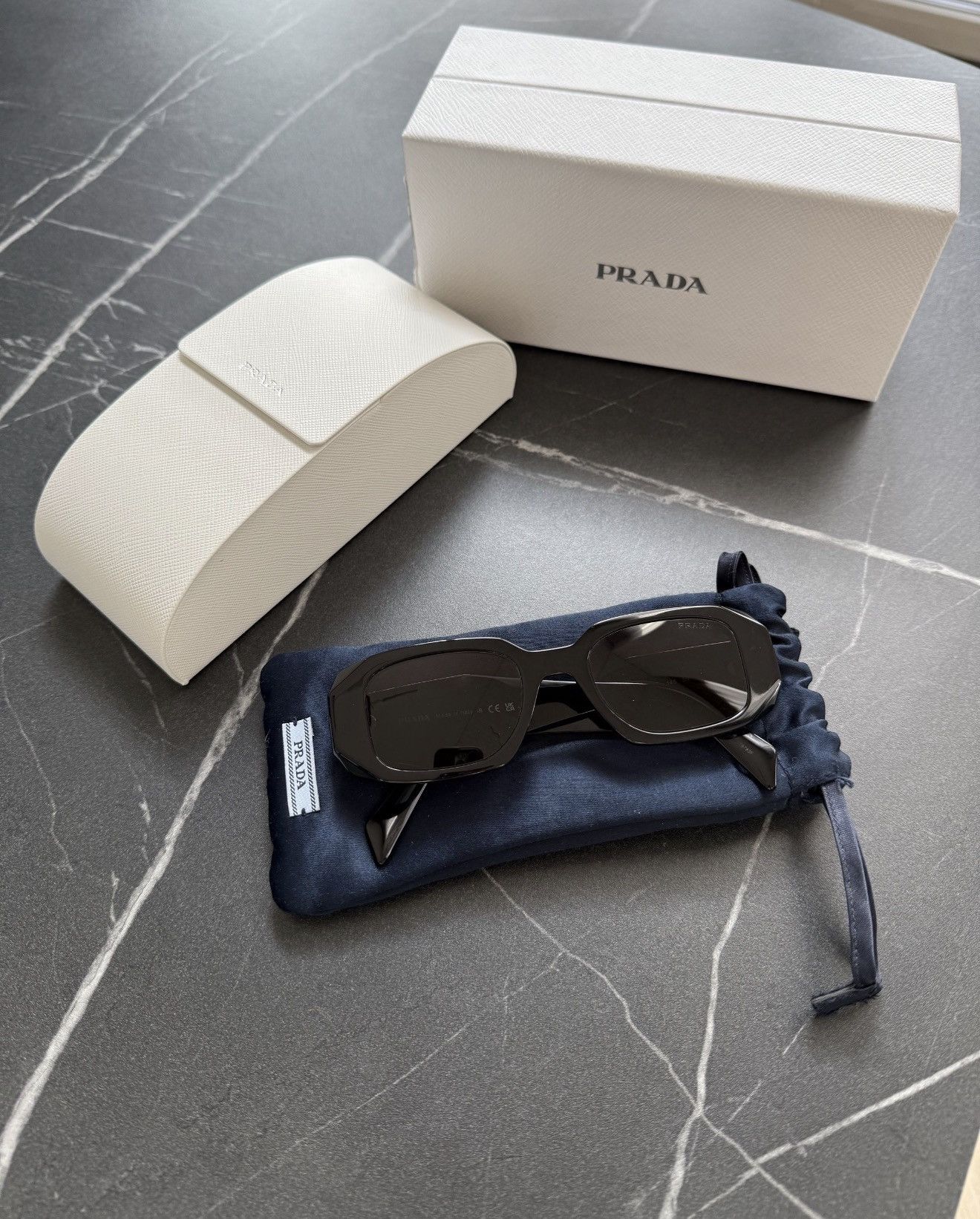 Prada PRADA Raf Simons Black Symbole Logo Sunglasses SPR17W Offset Size ONE SIZE - 3 Thumbnail