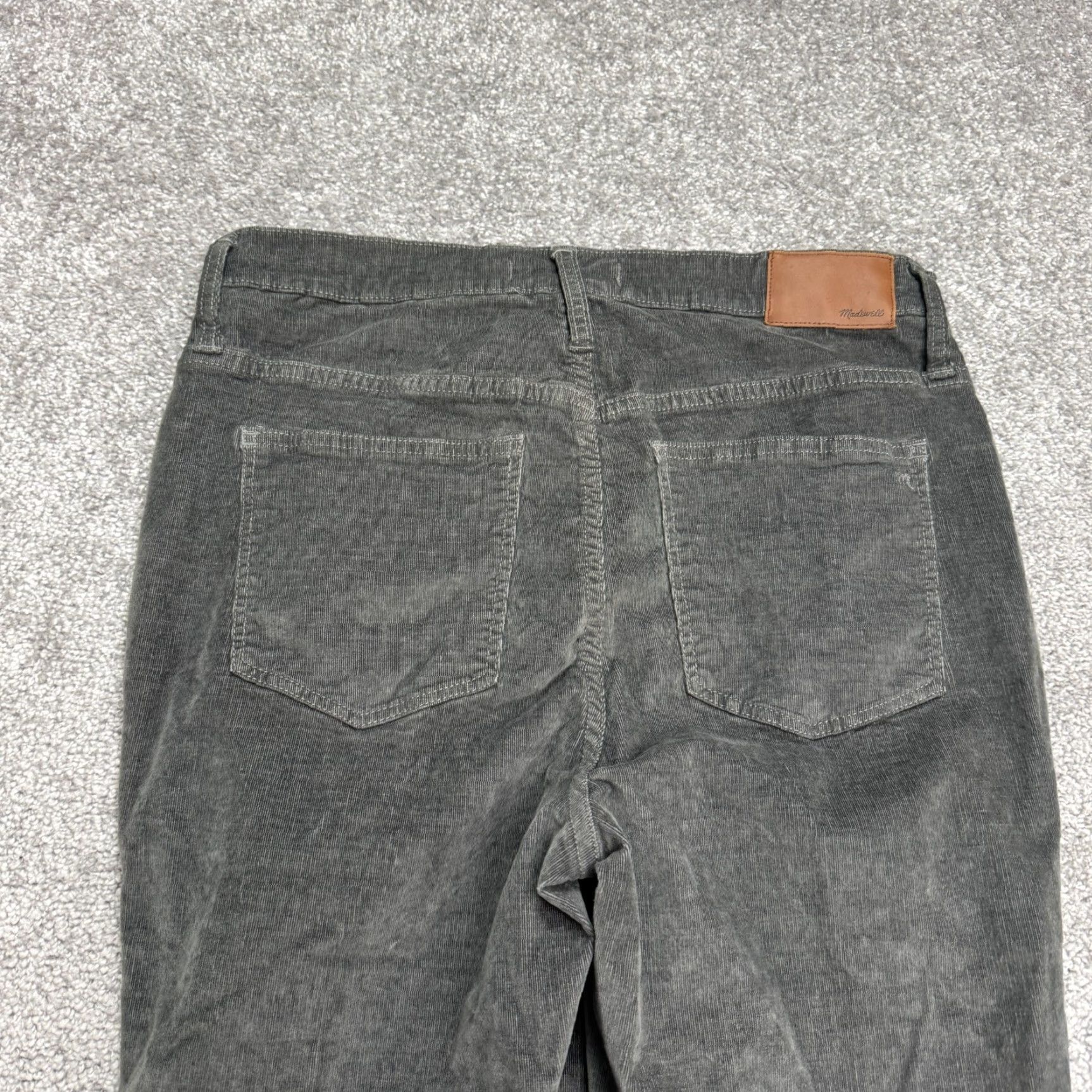 Madewell Madewell High Rise Skinny Velvet Pants Womens 29 Tall Dark Gray Stretch Casual Size 29" - 5 Thumbnail