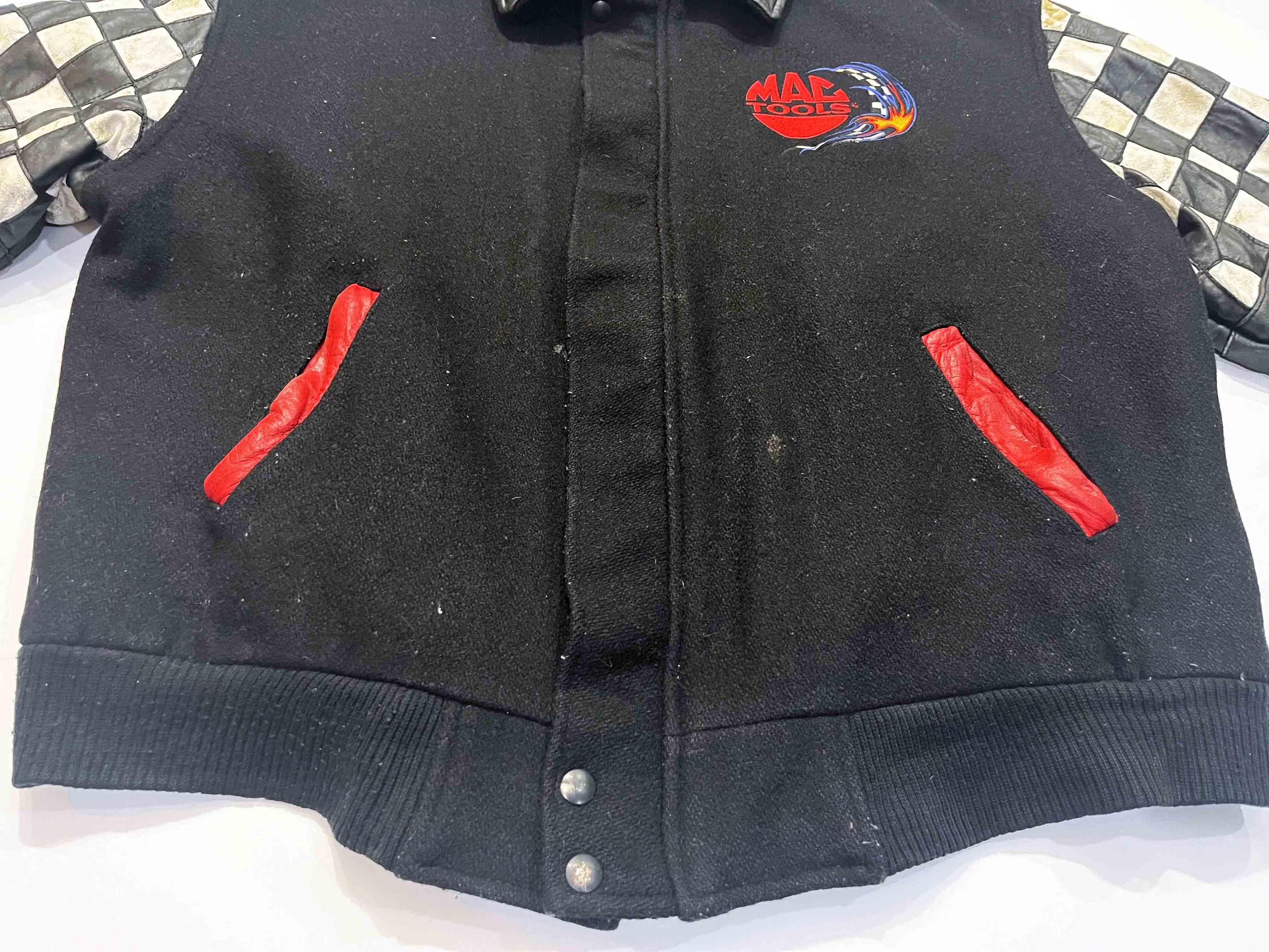 Vintage Vintage Identiy Mac Tools Racing Leather Bomber Jacket Size US L / EU 52-54 / 3 - 7 Thumbnail