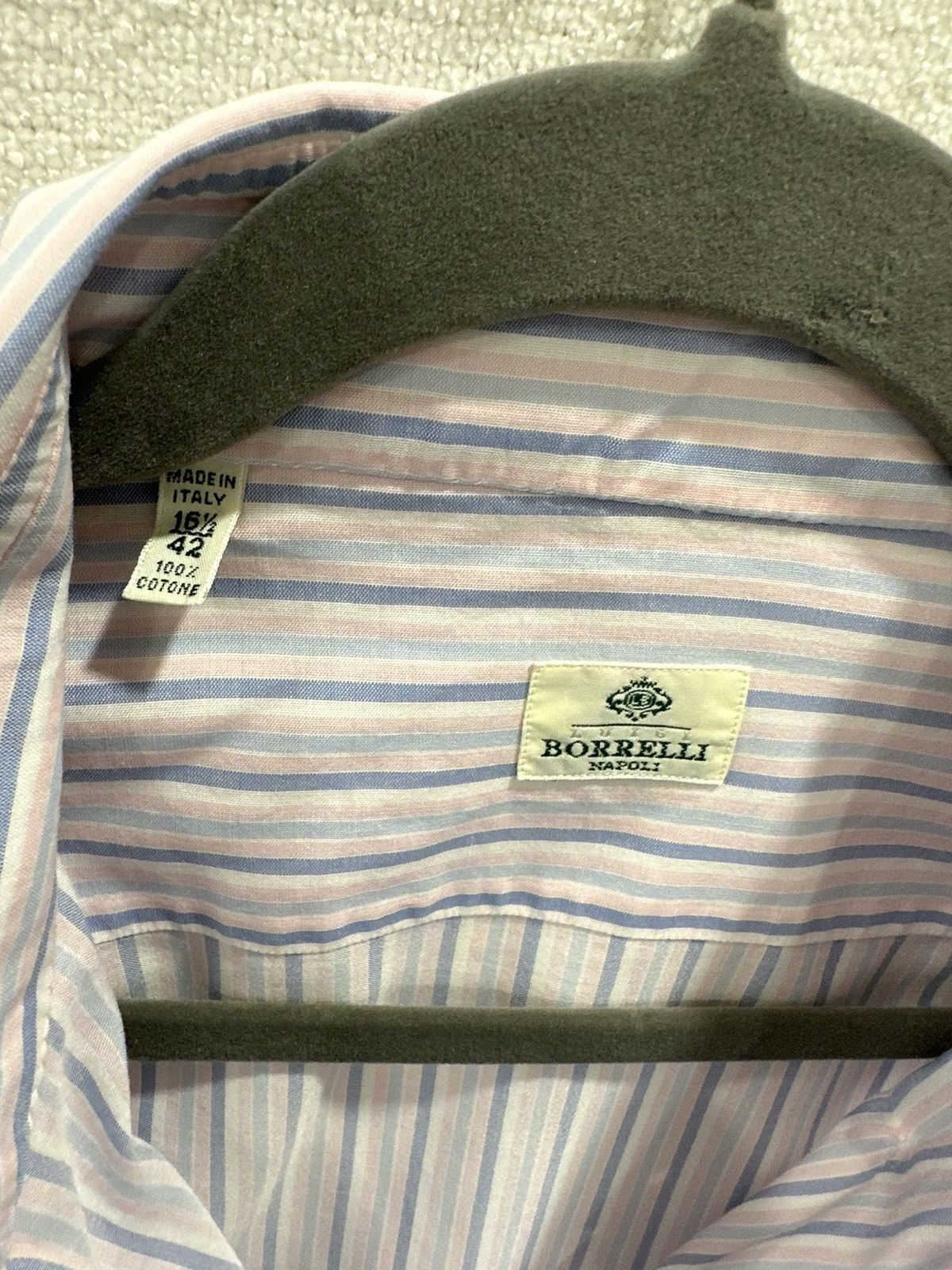 Luigi Borrelli Luigi Borrelli Striped Shirt Size US L / EU 52-54 / 3 - 3 Thumbnail