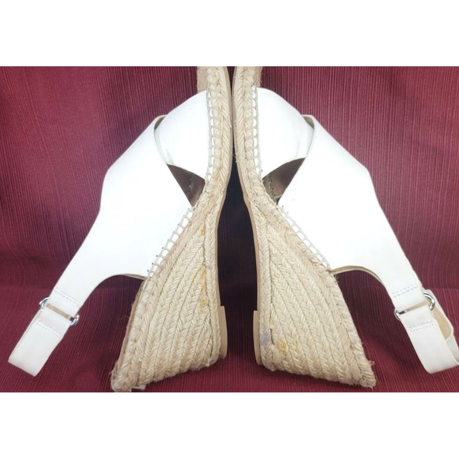 Isaac Mizrahi Isaac Mizrahi Sandal Women's Size 7 White Wedge Espadrille Slingback Crossover Size US 7 / IT 37 - 7 Thumbnail