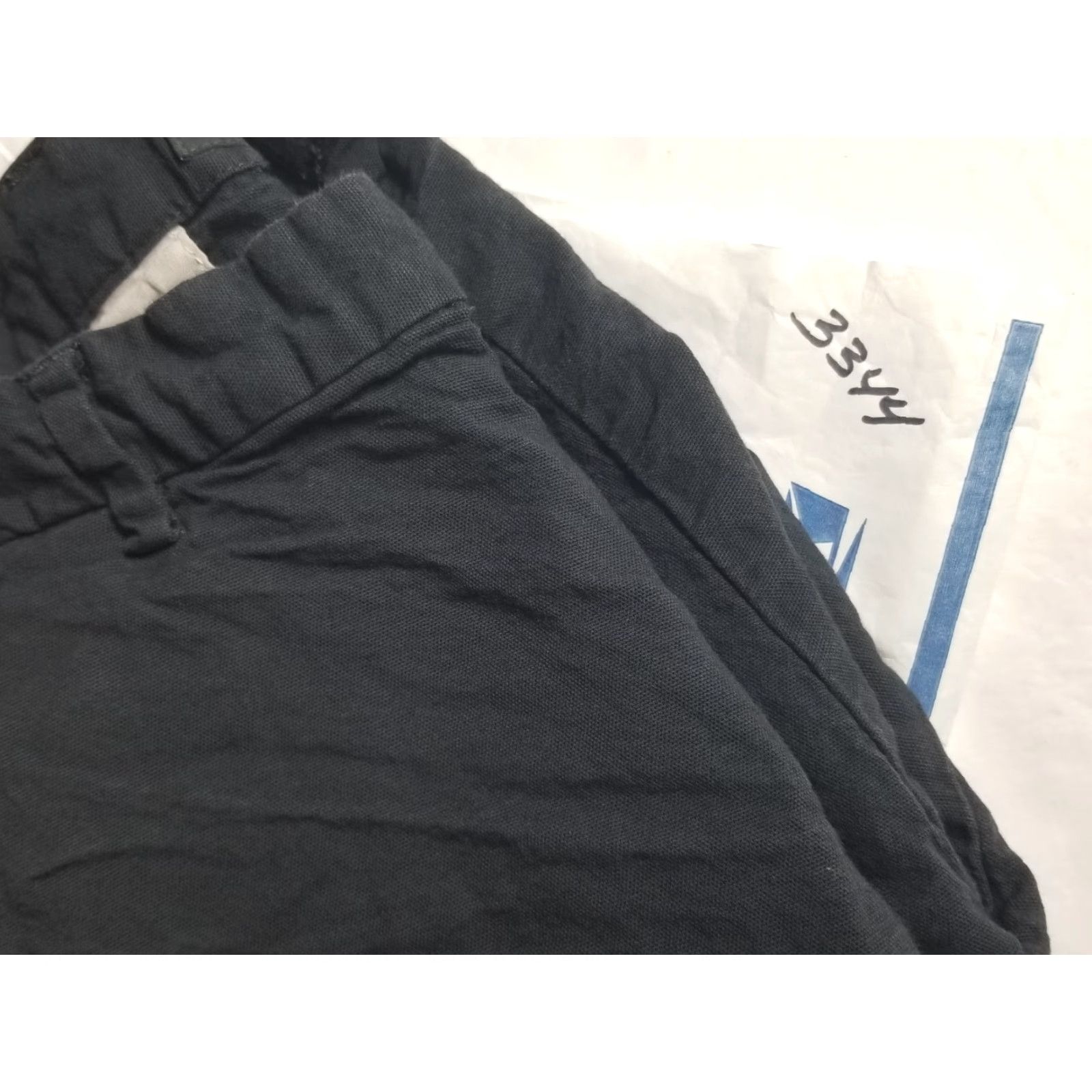 Vintage Linksoul Shorts Men's 33 Chino Flat Front Black Button Pockets Knit Lightweight Casual Outdoor Size US 33 - 8 Thumbnail