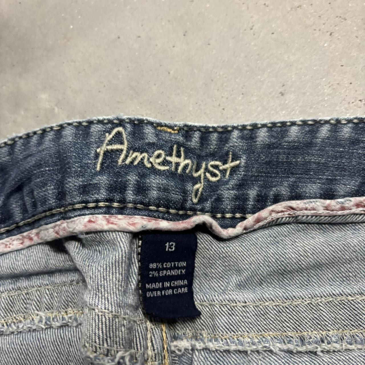 Japanese Brand × Vintage Crazy Vintage Y2K/2000s Grunge Medium Wash Distressed Flared Denim Jeans! Size US 34 / EU 50 - 8 Thumbnail