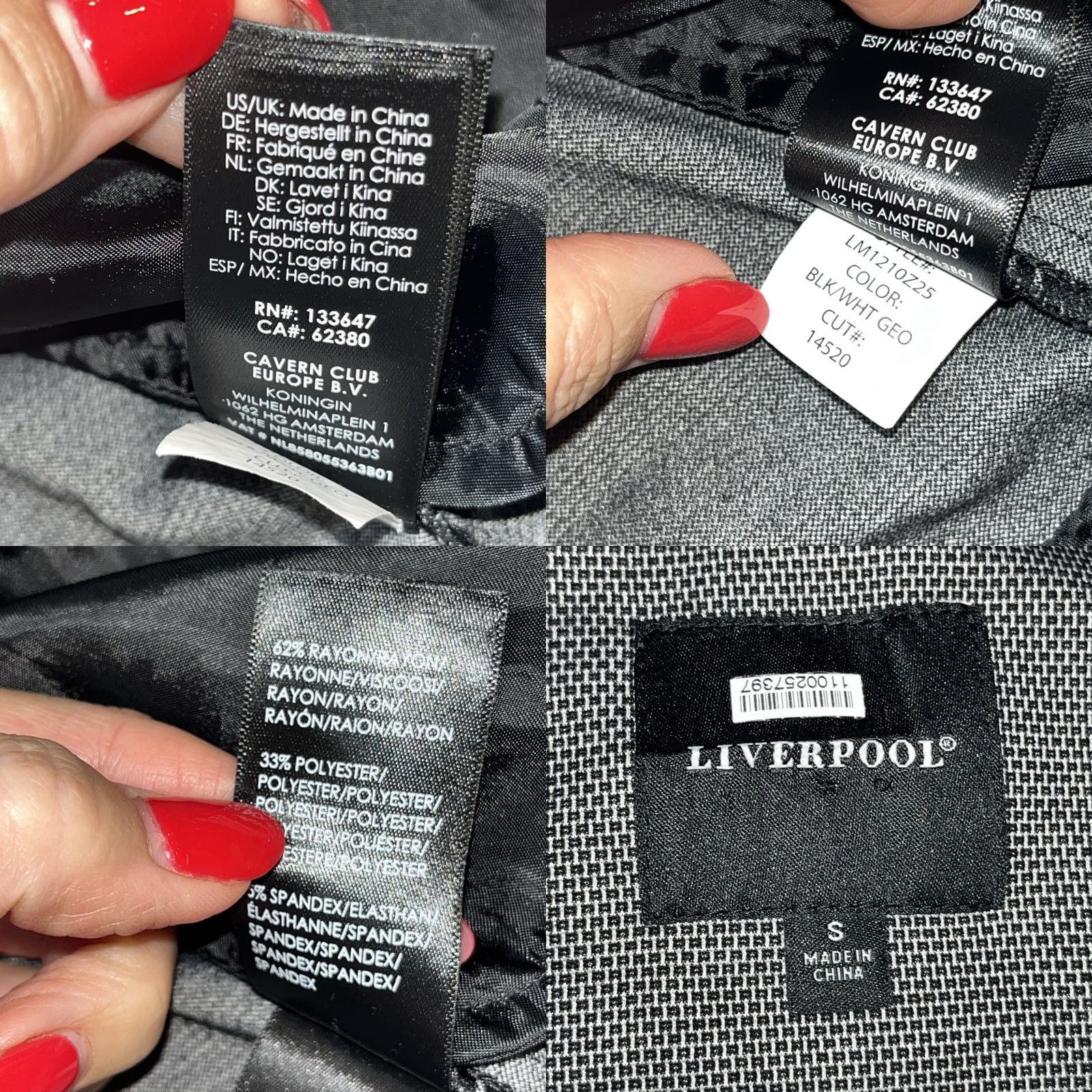 Vintage Liverpool Blazer Women Open Front Knit Jacket S Black Geometric Geometric Pattern Vintage? No Size S / US 4 / IT 40 - 9 Thumbnail