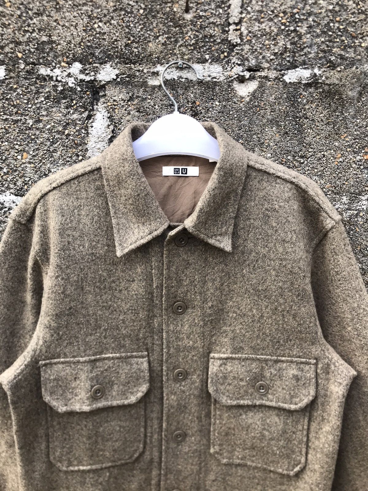 Lemaire × Uniqlo ⚡️Christopher Lemaire Uniqlo Wool Button Chore Shirt Jacket Size US S / EU 44-46 / 1 - 5 Thumbnail