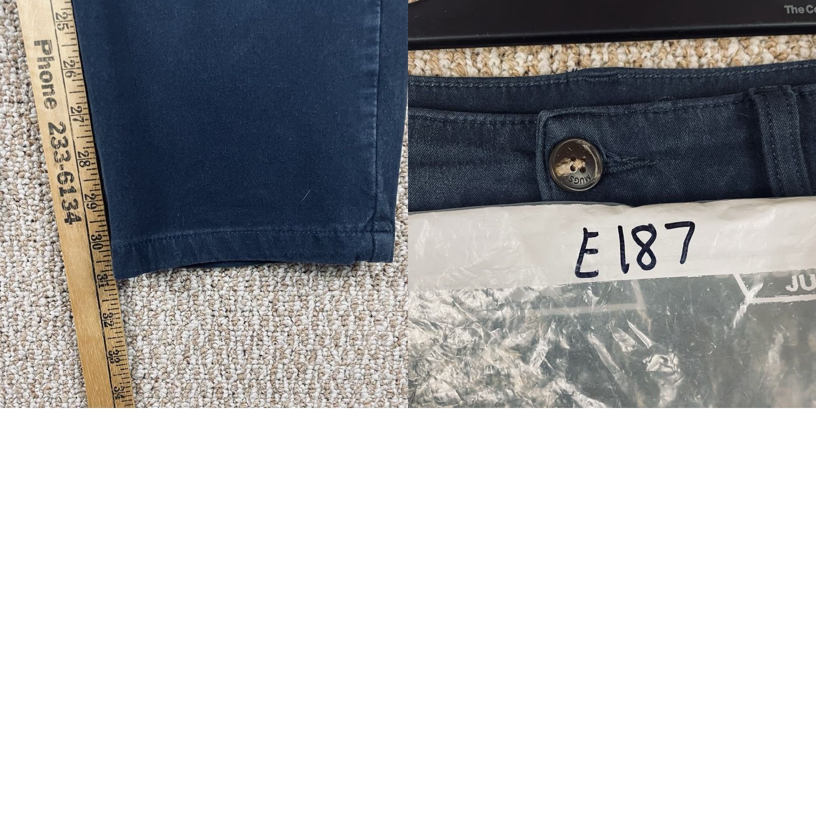 Vintage Mugsy Jeans Men 33x32 Blue Morgans Stretch Chino Preppy E187 Straight Comfort Size US 33 - 9 Thumbnail