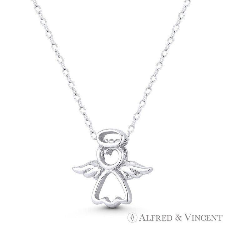 Other Winged Cherub Guardian Angel Pendant in .925 Sterling Silver Size ONE SIZE - 1 Preview