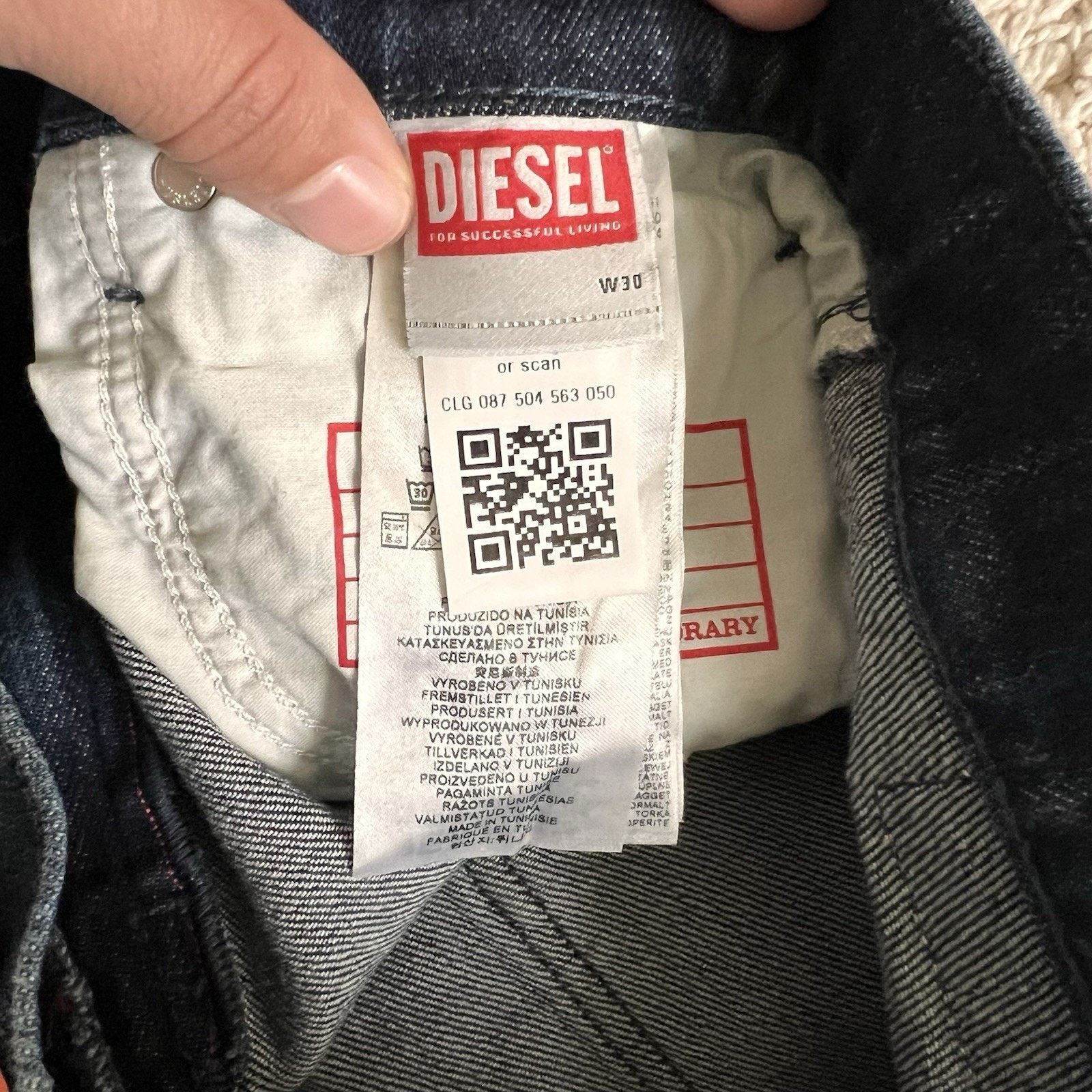 Diesel Diesel Mens Jeans 2019 D-Strukt Slim Leg Blue Size 30x30 Size US 30 / EU 46 - 2 Thumbnail