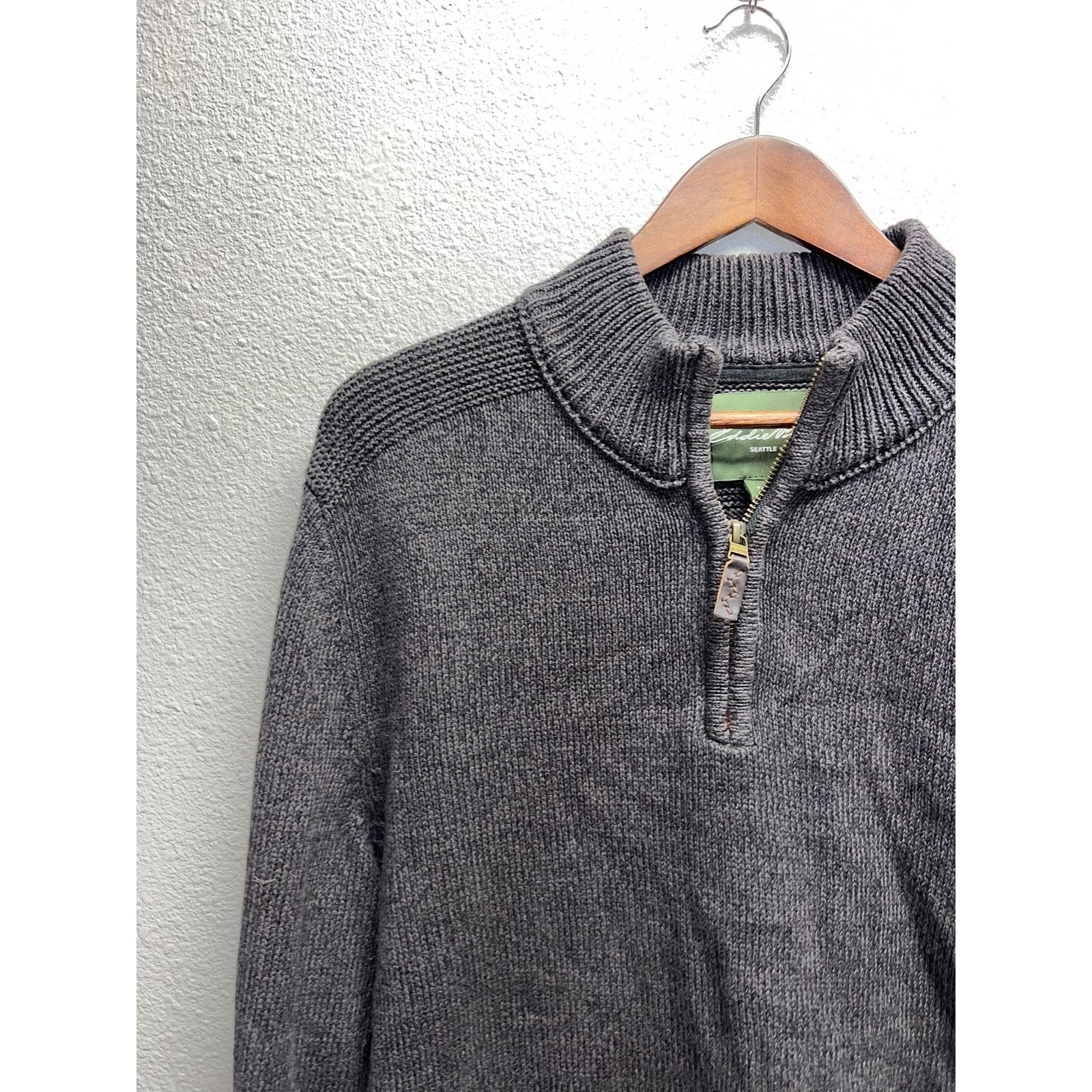 Eddie Bauer Eddie Bauer 1/4 Zip Gray Sweater Sweatshirt Men Large L Size US L / EU 52-54 / 3 - 3 Thumbnail