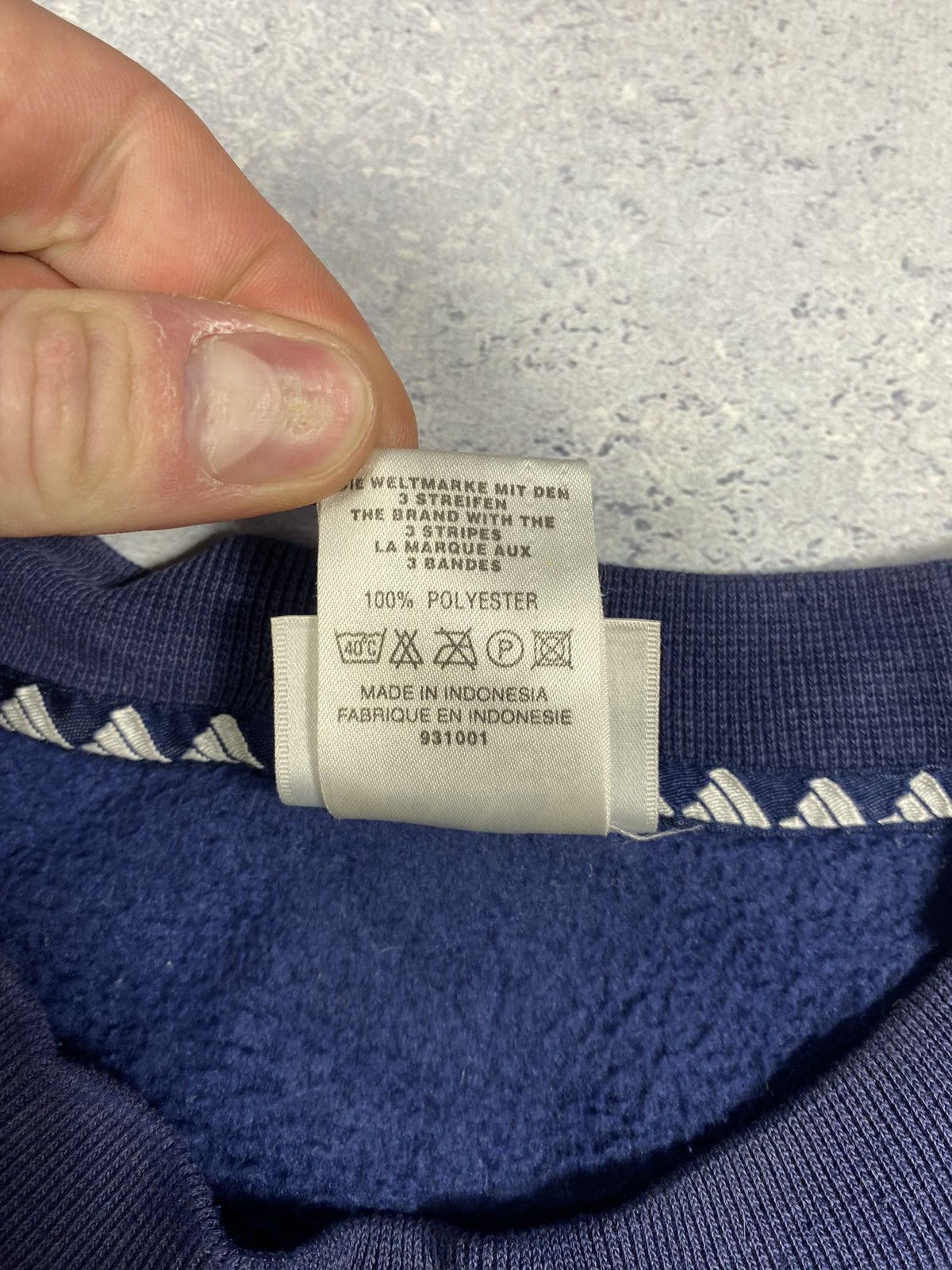 Adidas × Vintage Vintage Adidas Fleece Sweatshirt With Big Logo Oversized L Size US L / EU 52-54 / 3 - 12 Thumbnail
