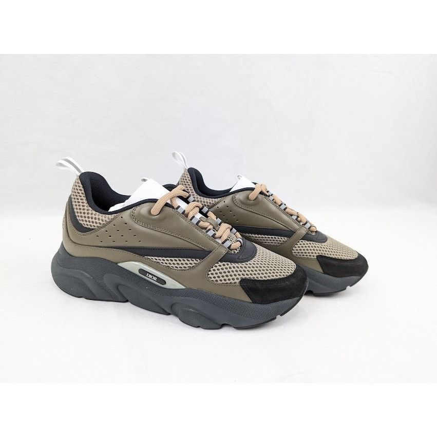 Dior o1rshd1 B22 Calfskin Mesh Sneakers in Khaki Size US 8 / EU 41 - 12 Thumbnail