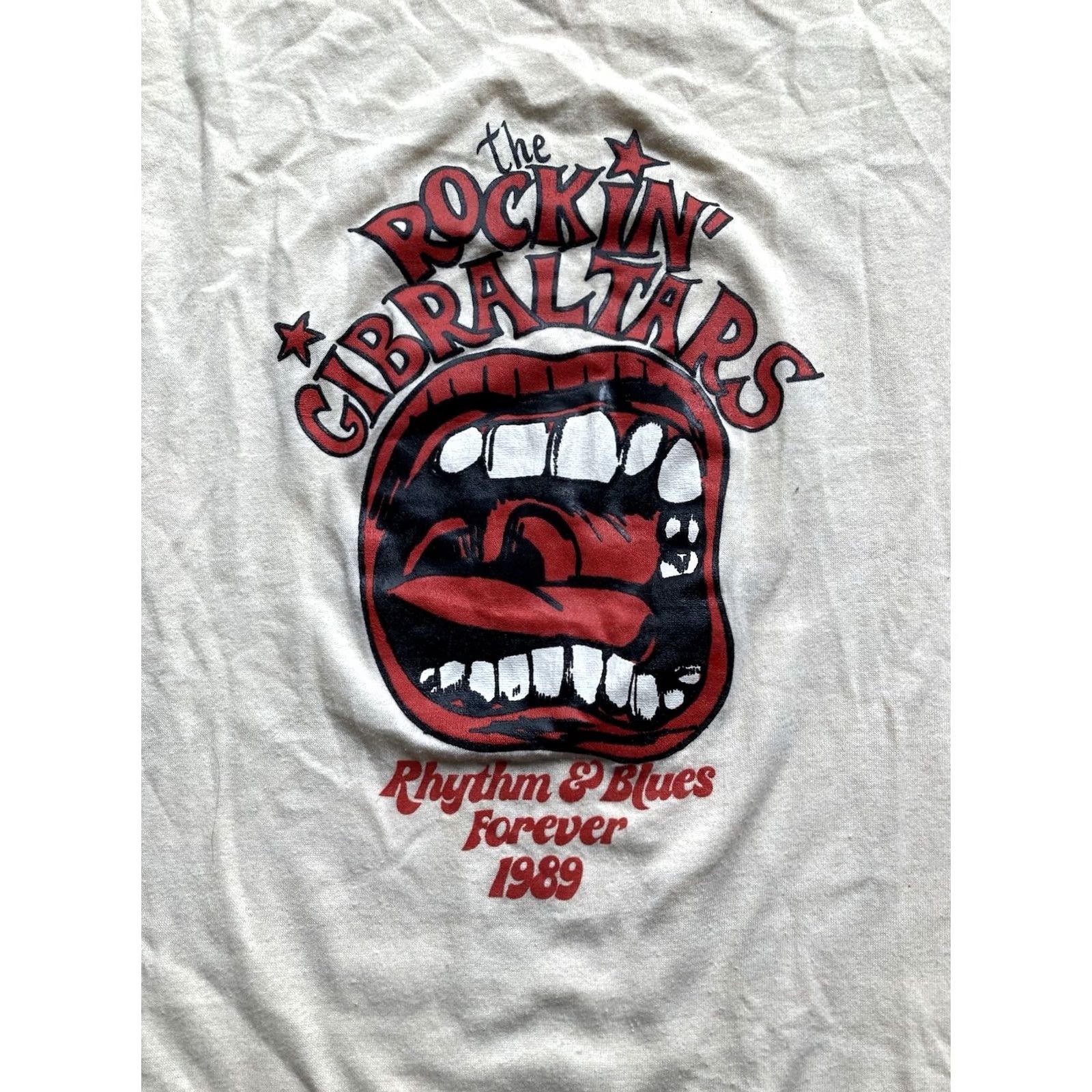 Rhythm VINTAGE Stedman Shirt L Beige The Rockin Gibraltar RARE Blues Rhythm Concert Size US L / EU 52-54 / 3 - 2 Thumbnail