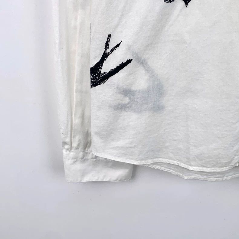 Alexander McQueen Alexander Mcqueen White swallow graffiti printed cotton la Size US M / EU 48-50 / 2 - 4 Thumbnail
