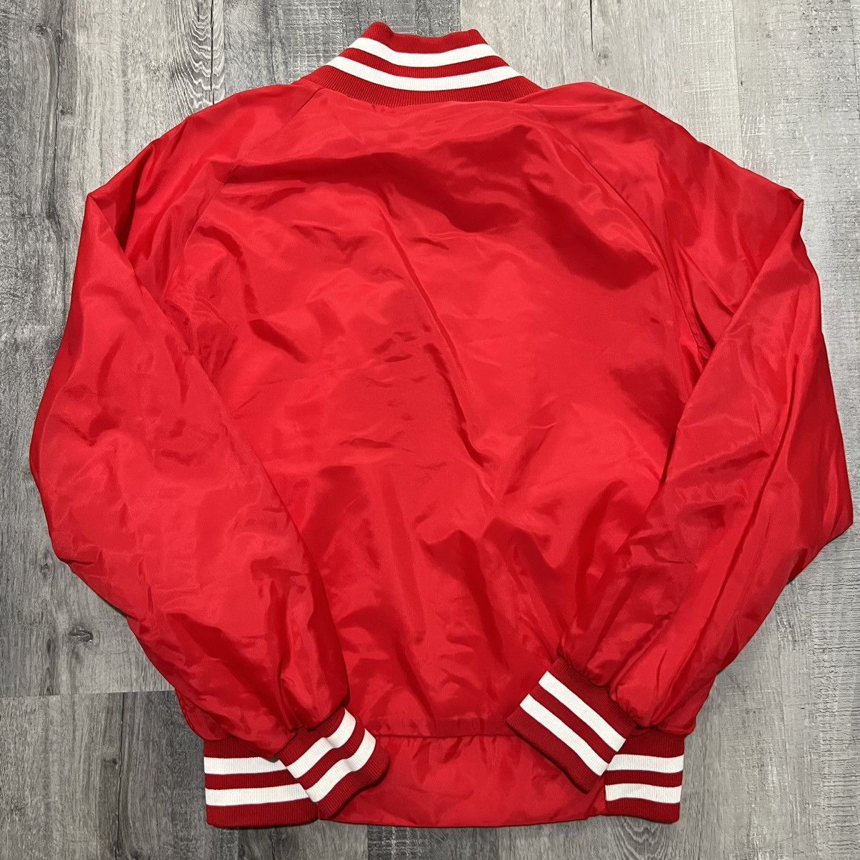 Disney × Vintage Vtg 80s Disney Epcot Center Disneyland Red Bomber Jacket Size US M / EU 48-50 / 2 - 3 Thumbnail