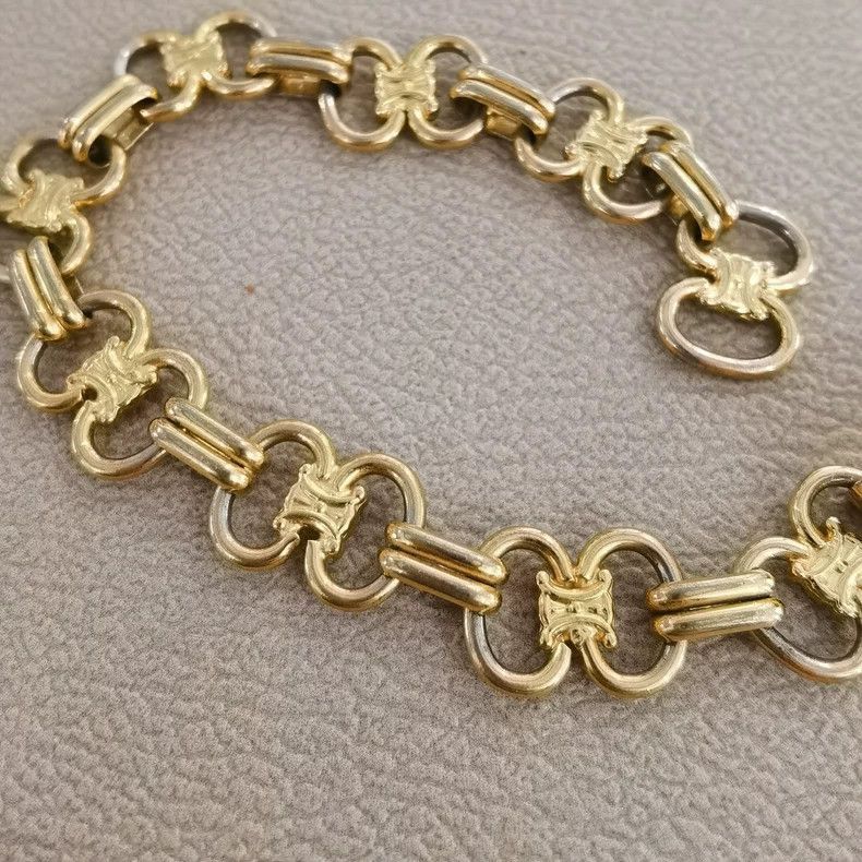 Celine Vintage Celine Gold Baroque Bracelet Size ONE SIZE - 5 Thumbnail