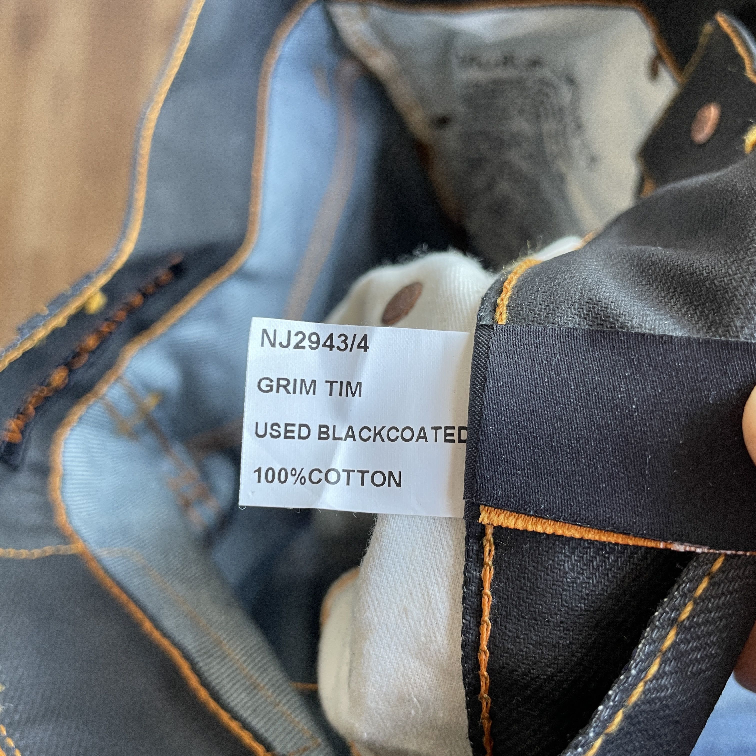 Nudie Jeans Nudie Jeans Grim Tim Used Black Coated Slim Denim Size 28x32 Size US 28 / EU 44 - 10 Thumbnail