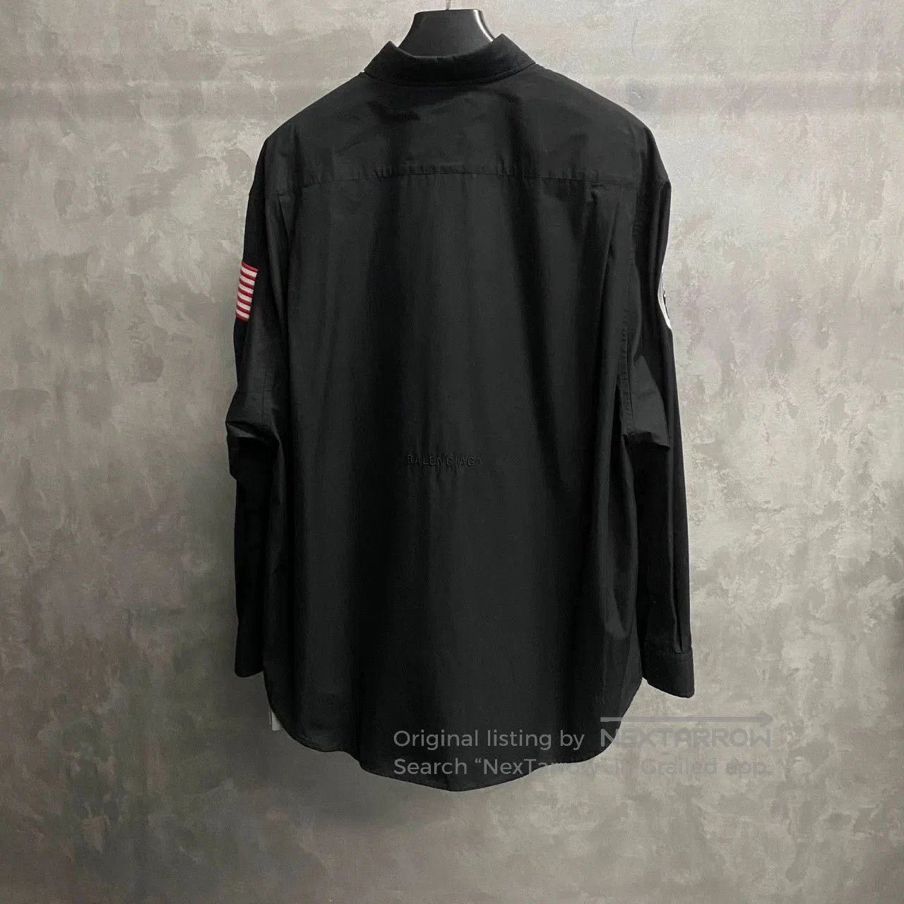 Balenciaga Balenciaga Black NASA Embroidery Long Sleeve Shirt. Size US M / EU 48-50 / 2 - 2 Thumbnail