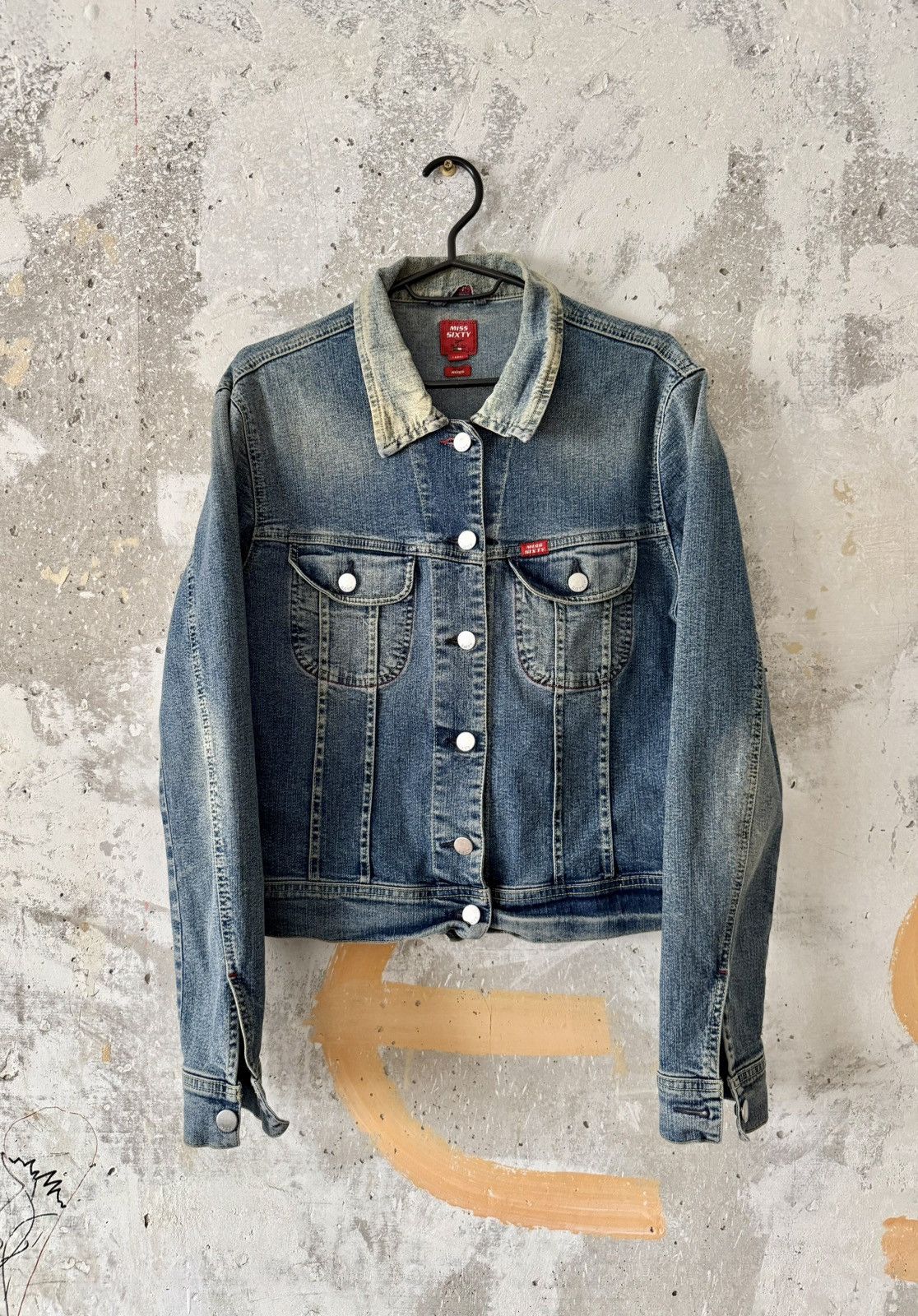 Miss Sixty 00S Vintage Archive Miss Sixty Cropped Washed Blue Jacket Size L / US 10 / IT 46 - 12 Thumbnail