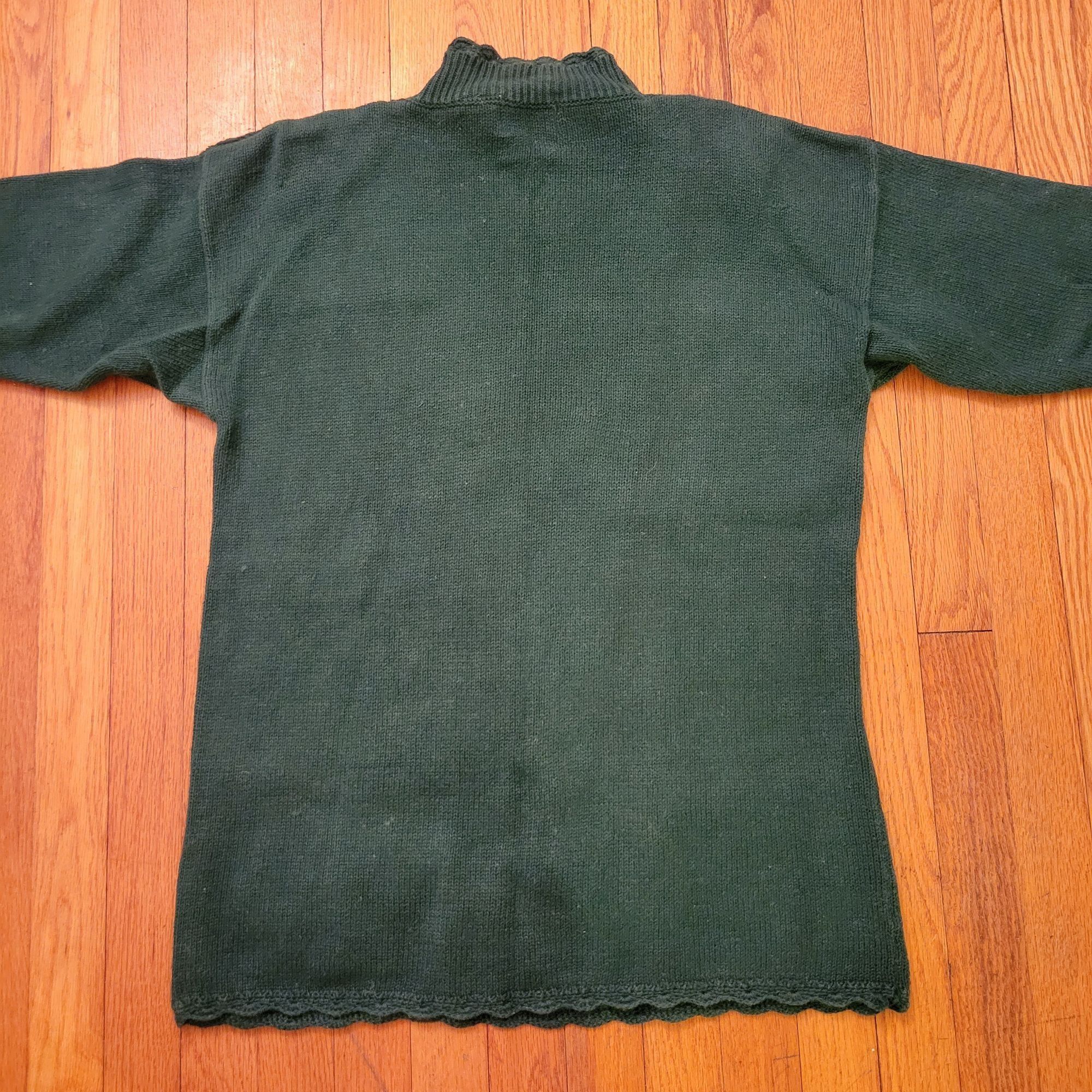 Vintage Vintage Carolina Colours Green Sweater Floral Crochet Patchw Size L / US 10 / IT 46 - 3 Thumbnail