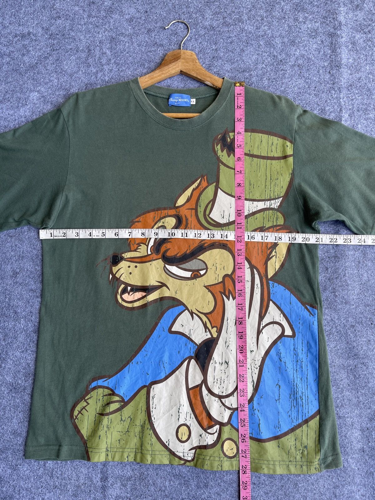 Cartoon Network Rare🔥Tokyo Disney T Shirt Big Bad Wolf Pinocchio Disney Size US L / EU 52-54 / 3 - 10 Thumbnail