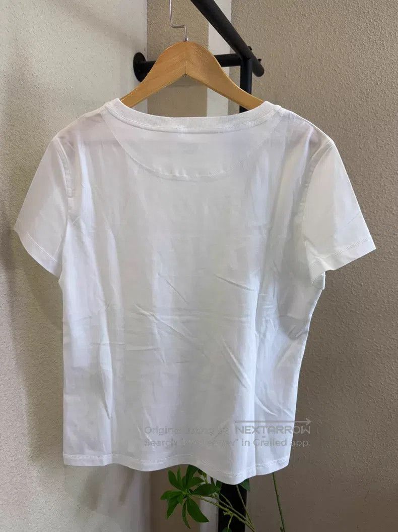 Hermes Hermes White pocket embroidered T-shirt Size XS / US 0-2 / IT 36-38 - 2 Thumbnail